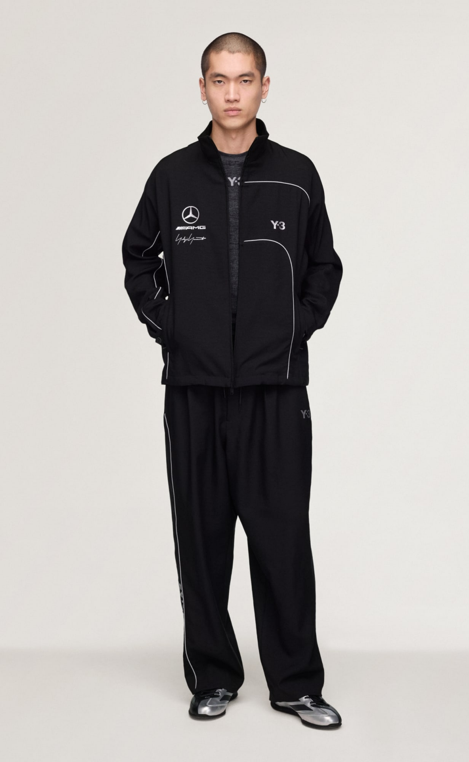 F1 MERCEDES BLACK TRACK JACKET