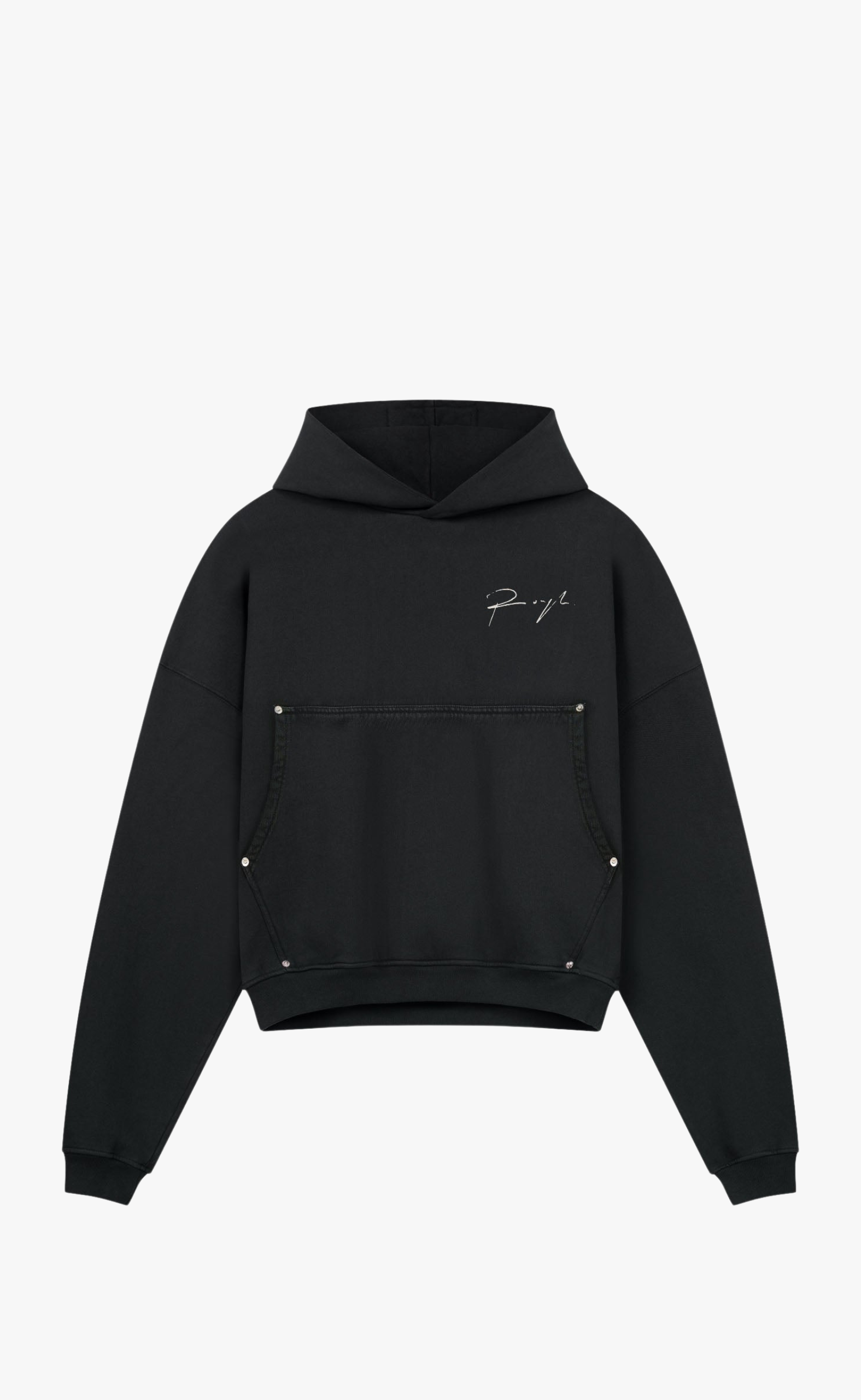 FIELDWORK BLACK WASHED HOODIE