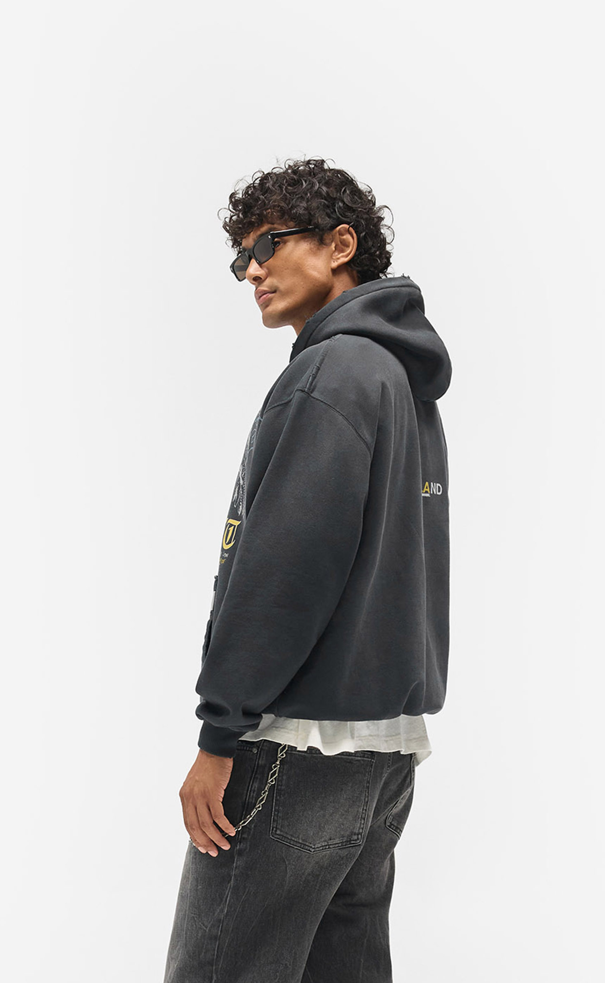 ENEMY WASHED BLACK HOODIE