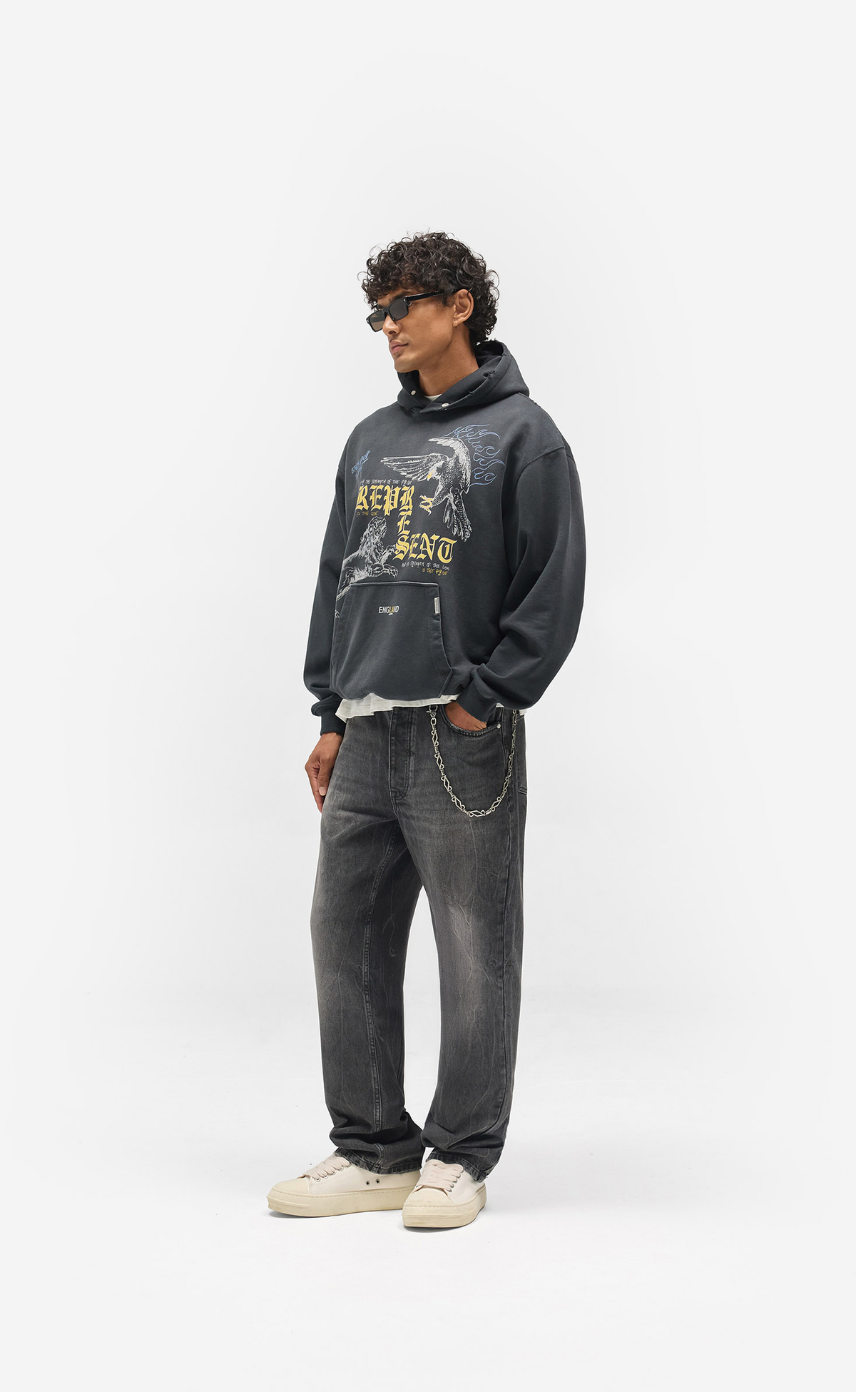 ENEMY WASHED BLACK HOODIE