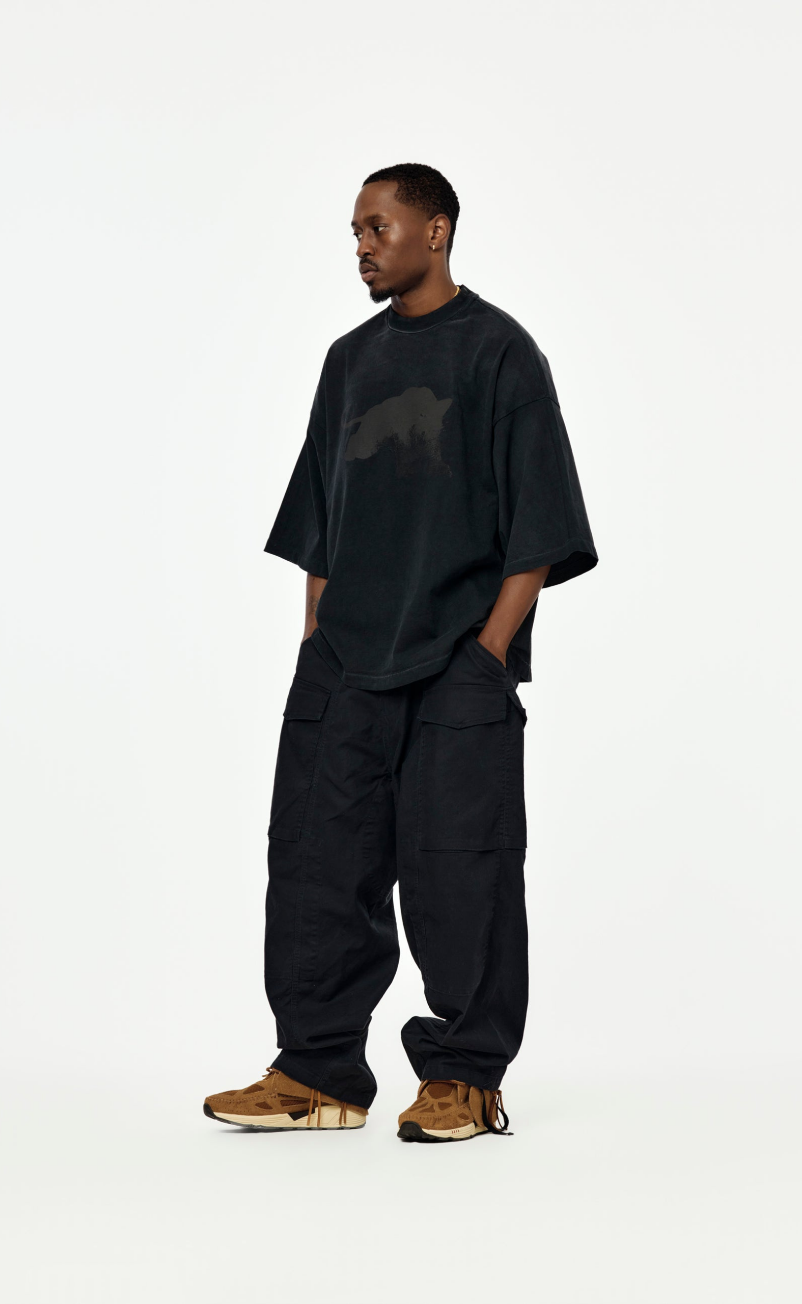 RELAXED LE PANTERES BLACK T-SHIRT