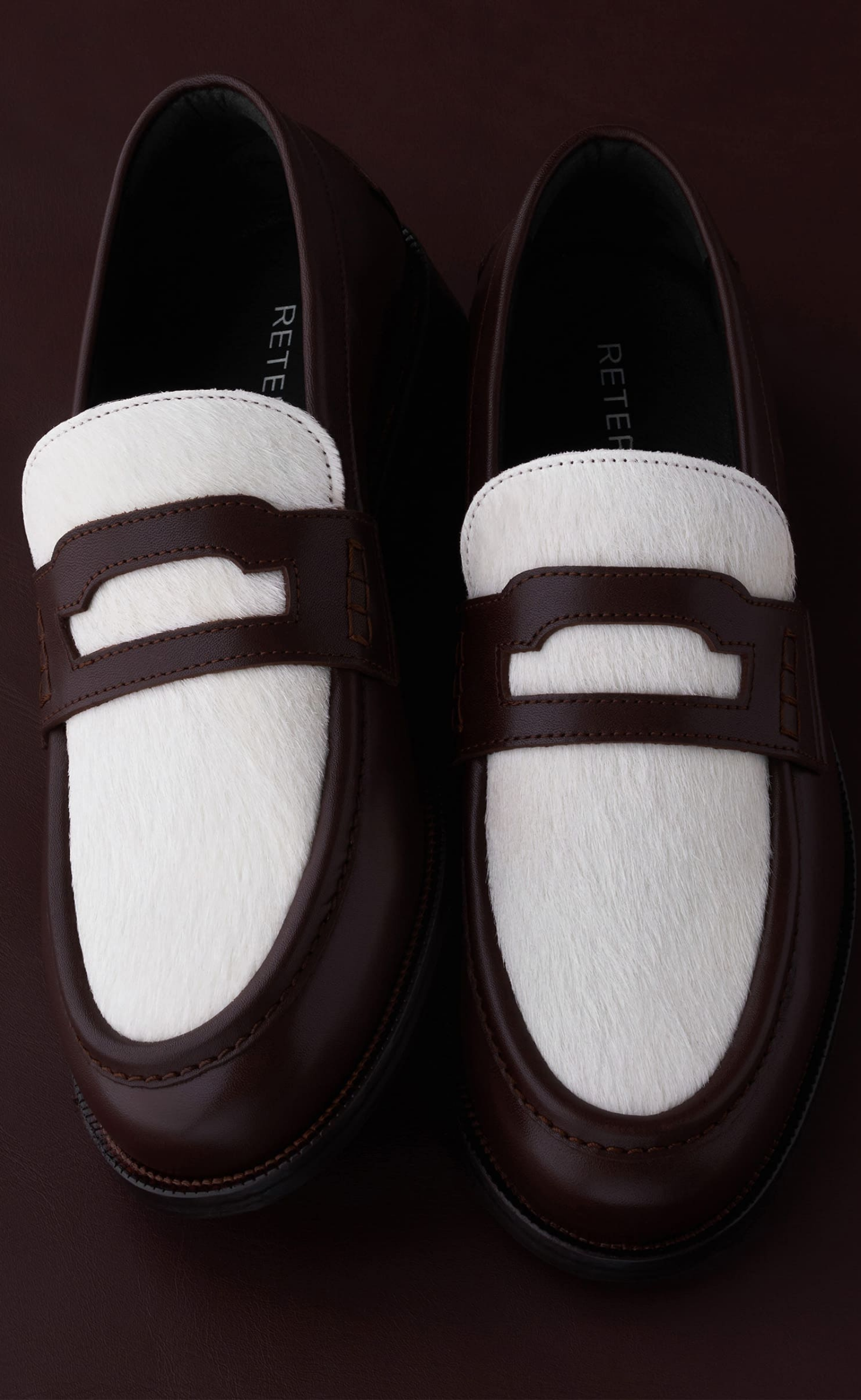 LE METROPOLITAIN  BLACK WHITE LOAFER