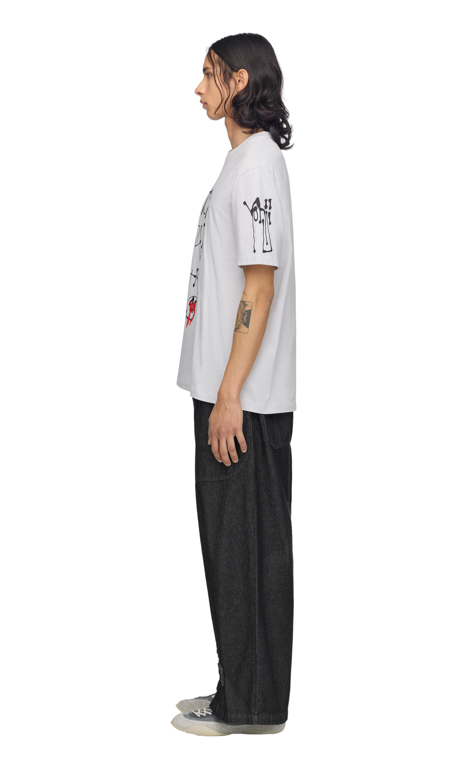 Y-3 CHITO CITY GRAPHIC GREY T-SHIRT