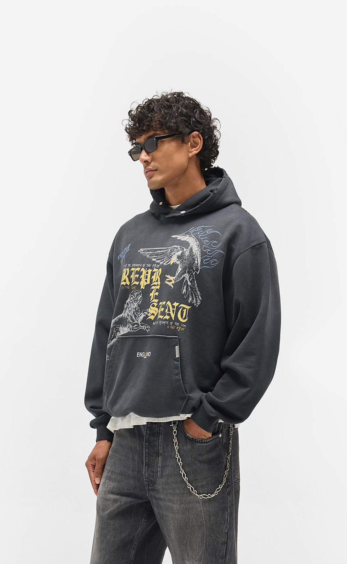 ENEMY WASHED BLACK HOODIE