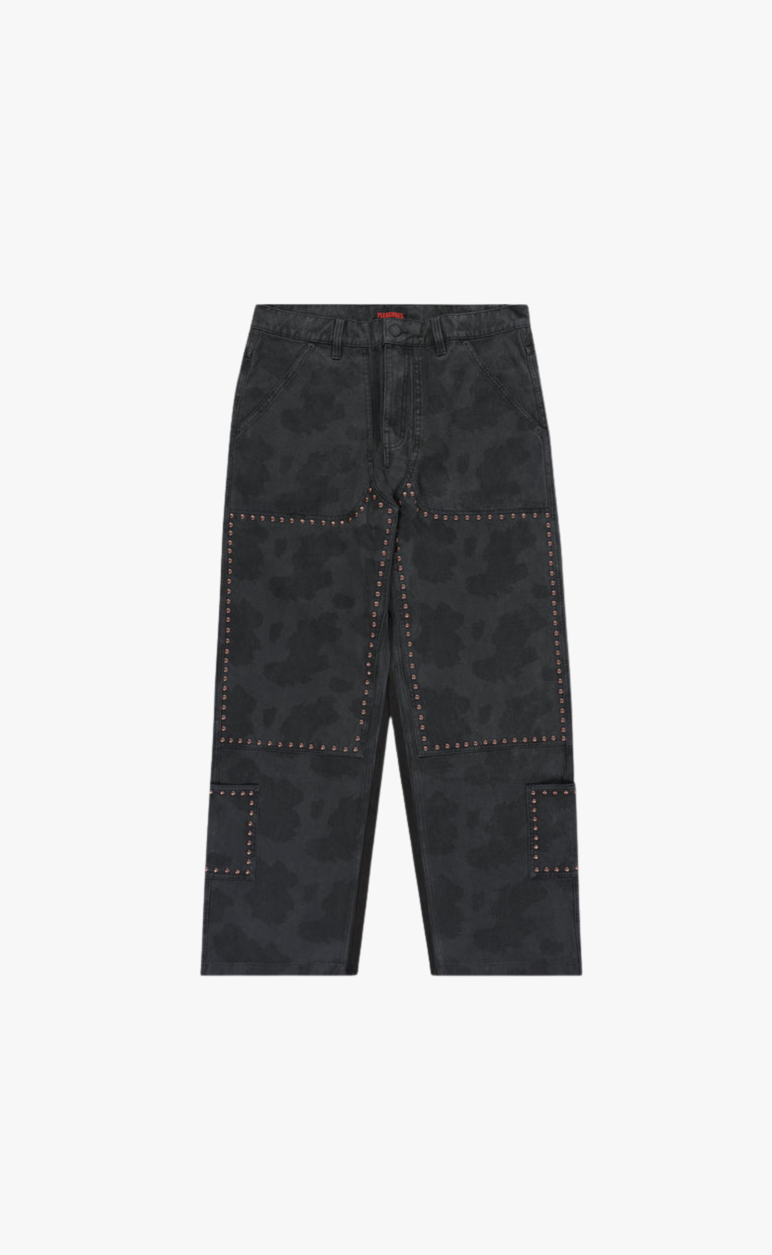 COWHIDE DOUBLE KNEE BLACK PANTS