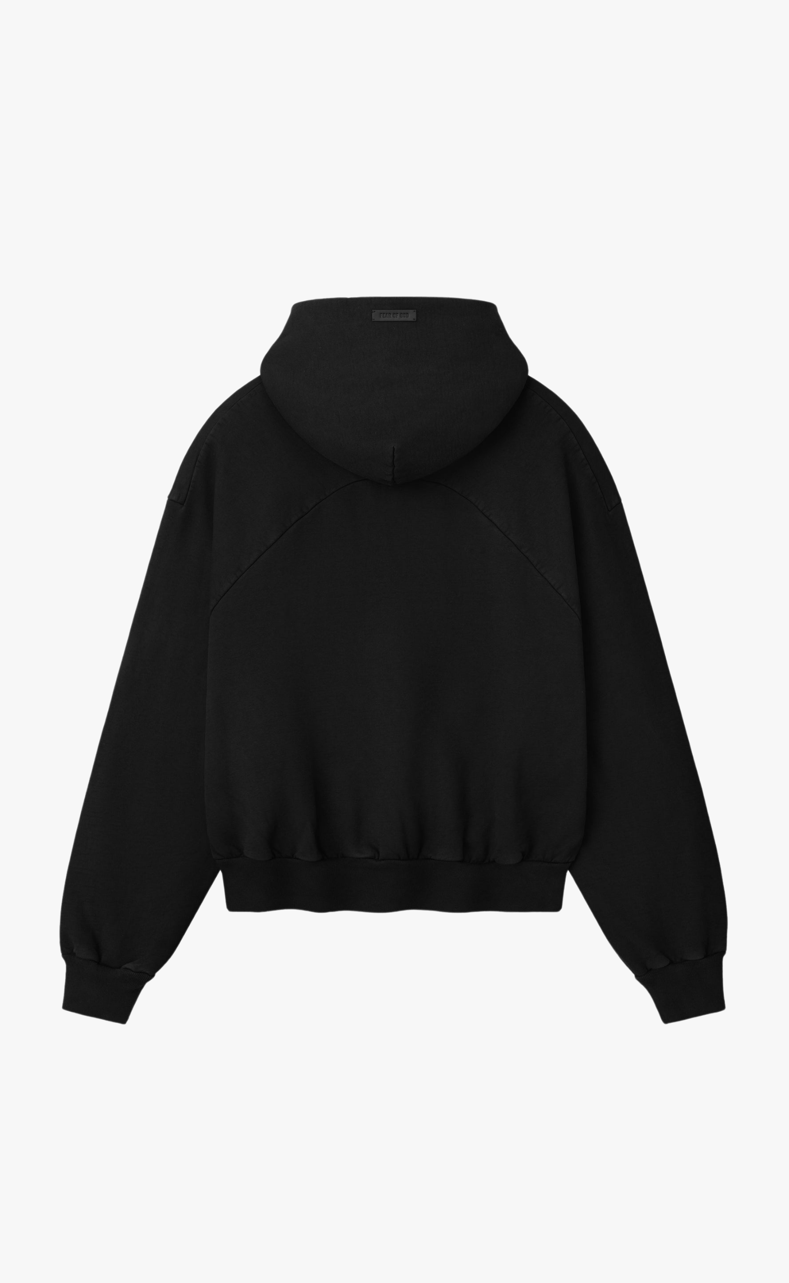 SUNFADED CLASSIC HALF RAGLAN BLACK HOODIE