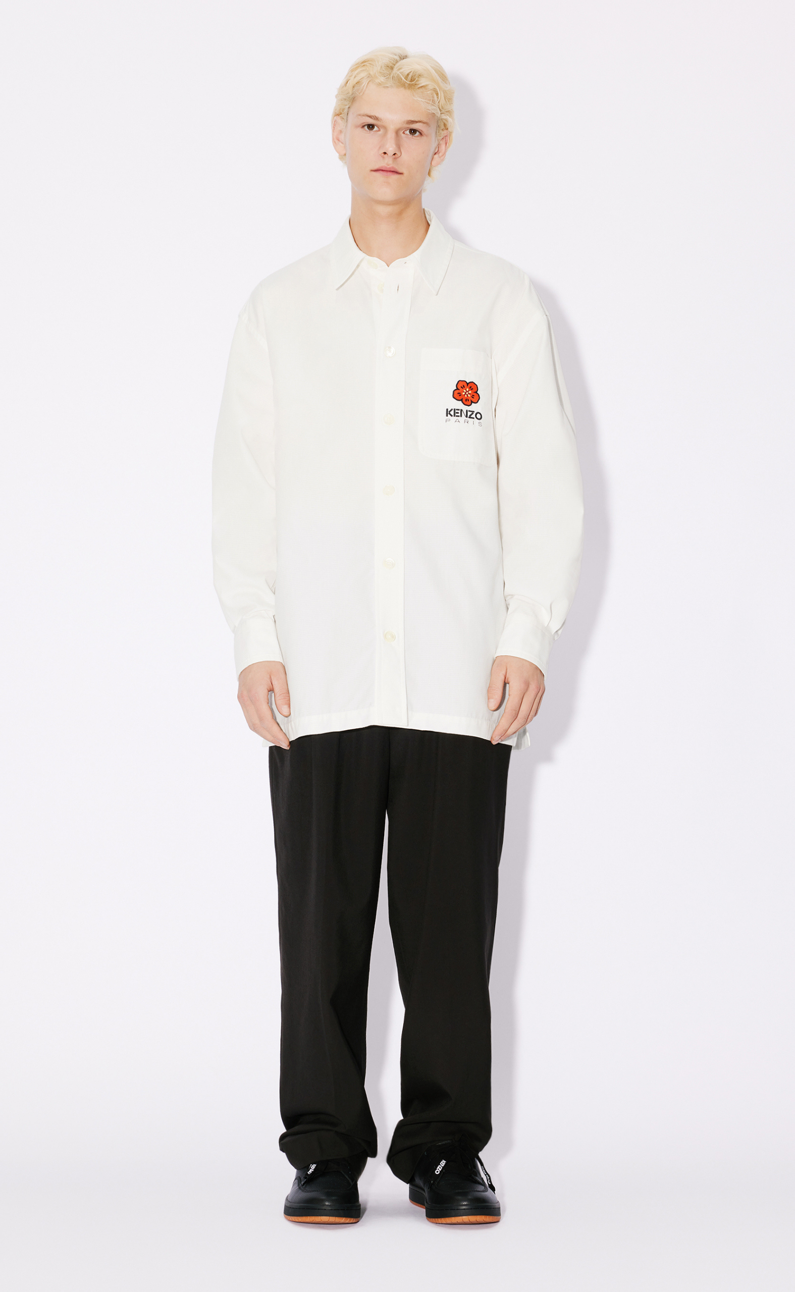 BOKE CREST OVERSIZED OFF WHITE SHIRT