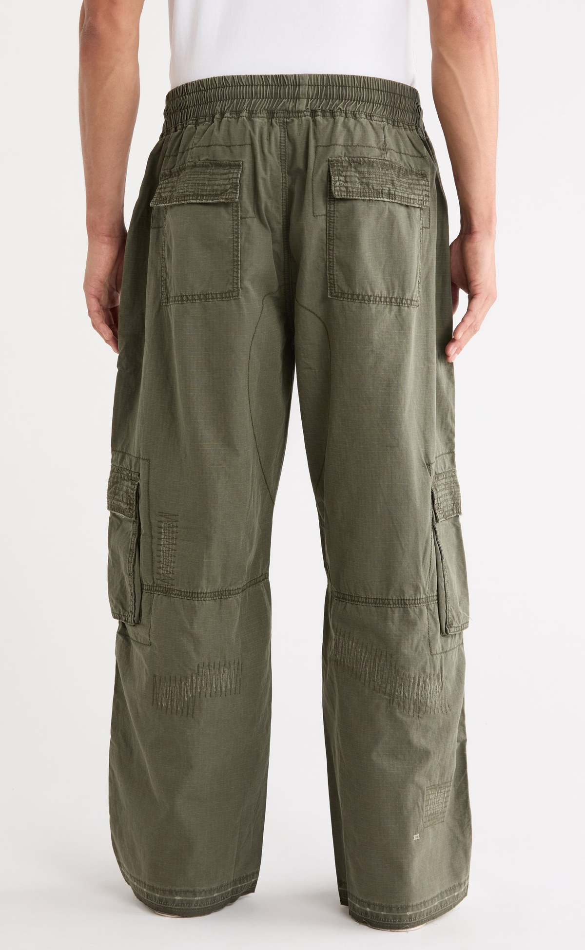 REPAIR CARGO WASHED OLIVE PANTS
