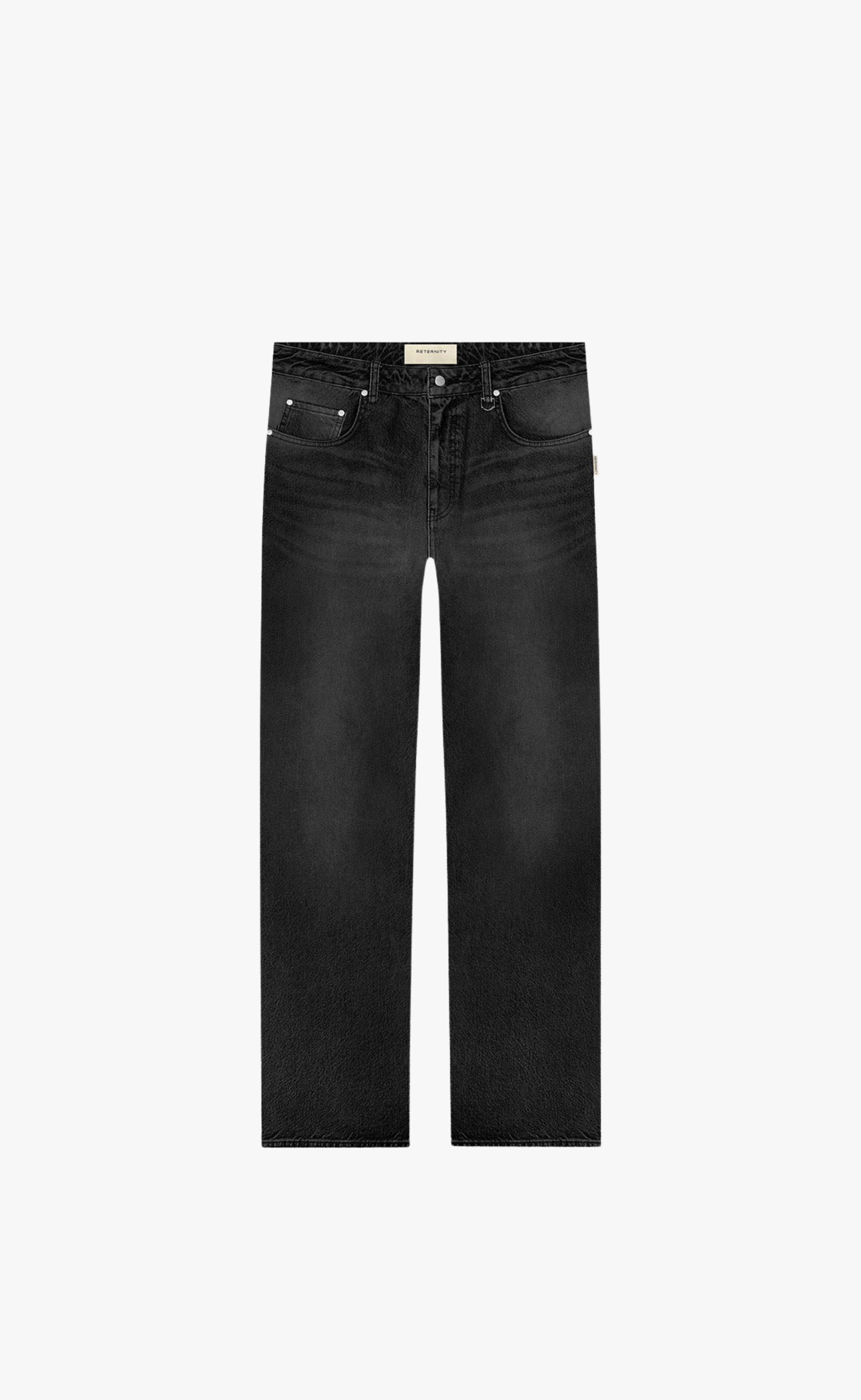 ESSENTIAL STRAIGHT WASHED BLACK JEANS