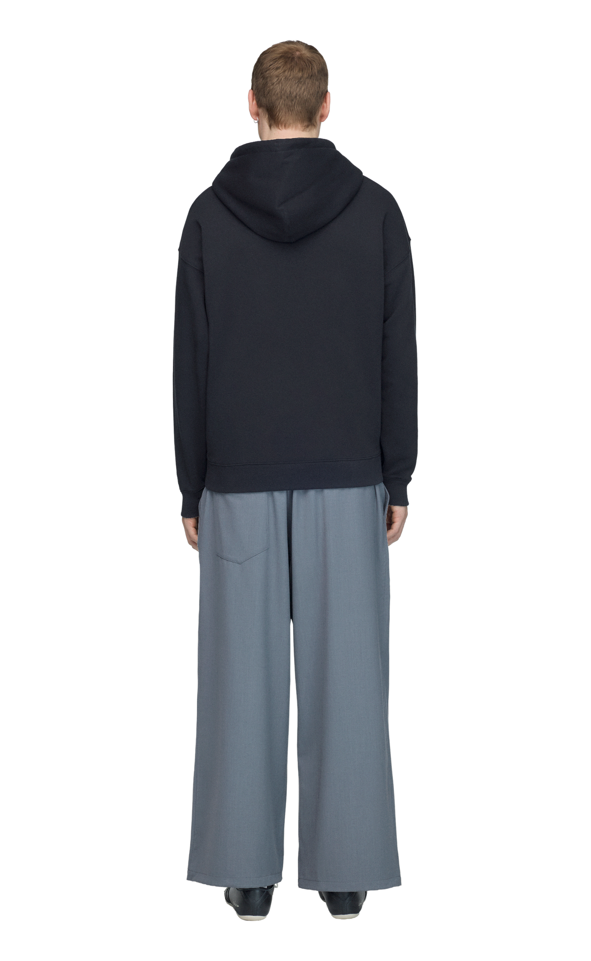 Y-3 FRENCH TERRY LIQUID LOGO BLACK HOODIE
