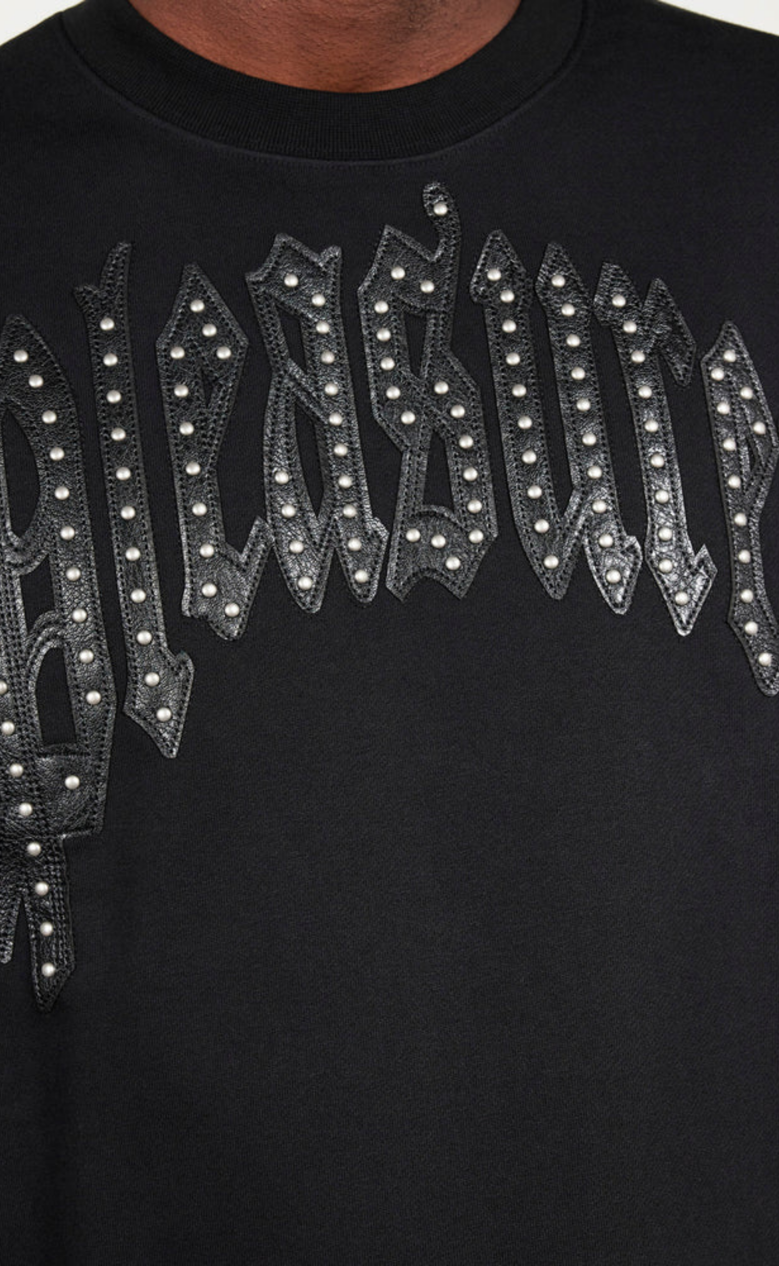 TWITCH STUDDED BLACK T-SHIRT