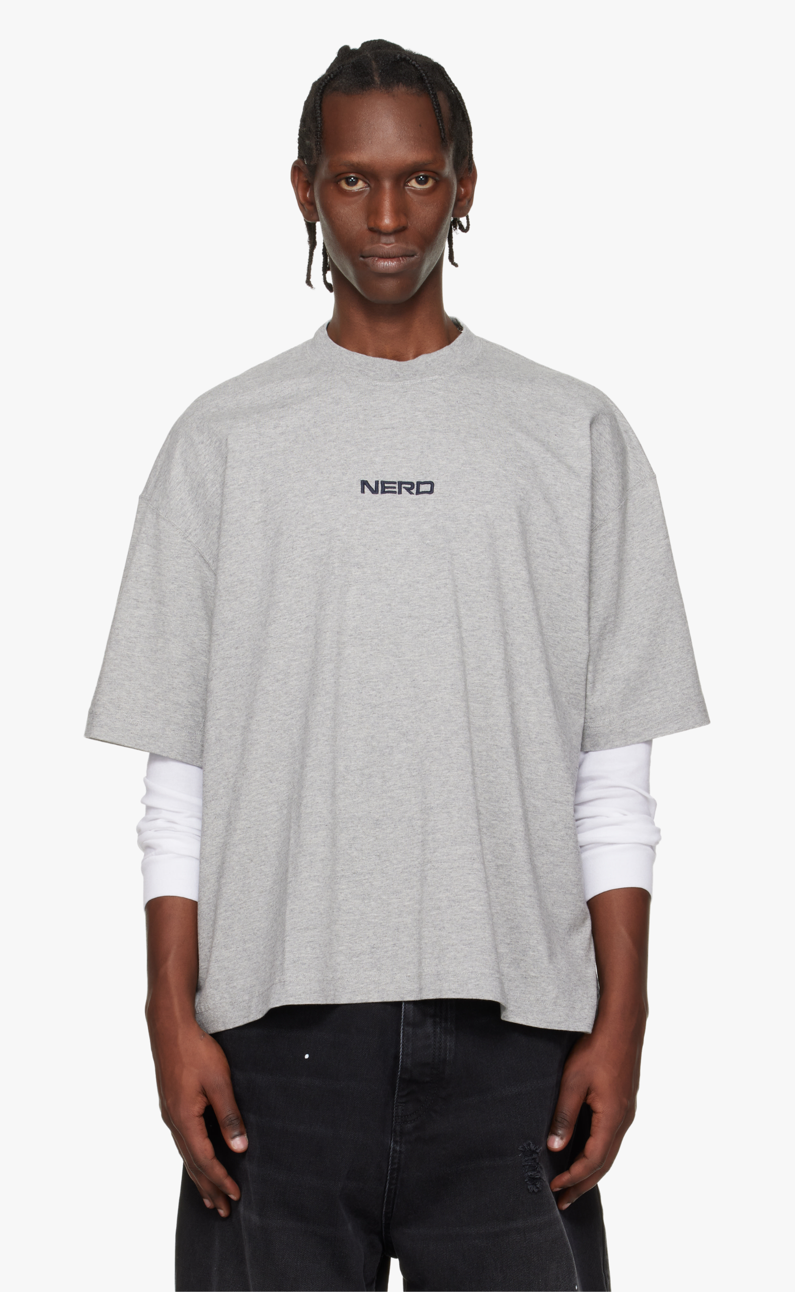 NERD GREY MELANGE T-SHIRT