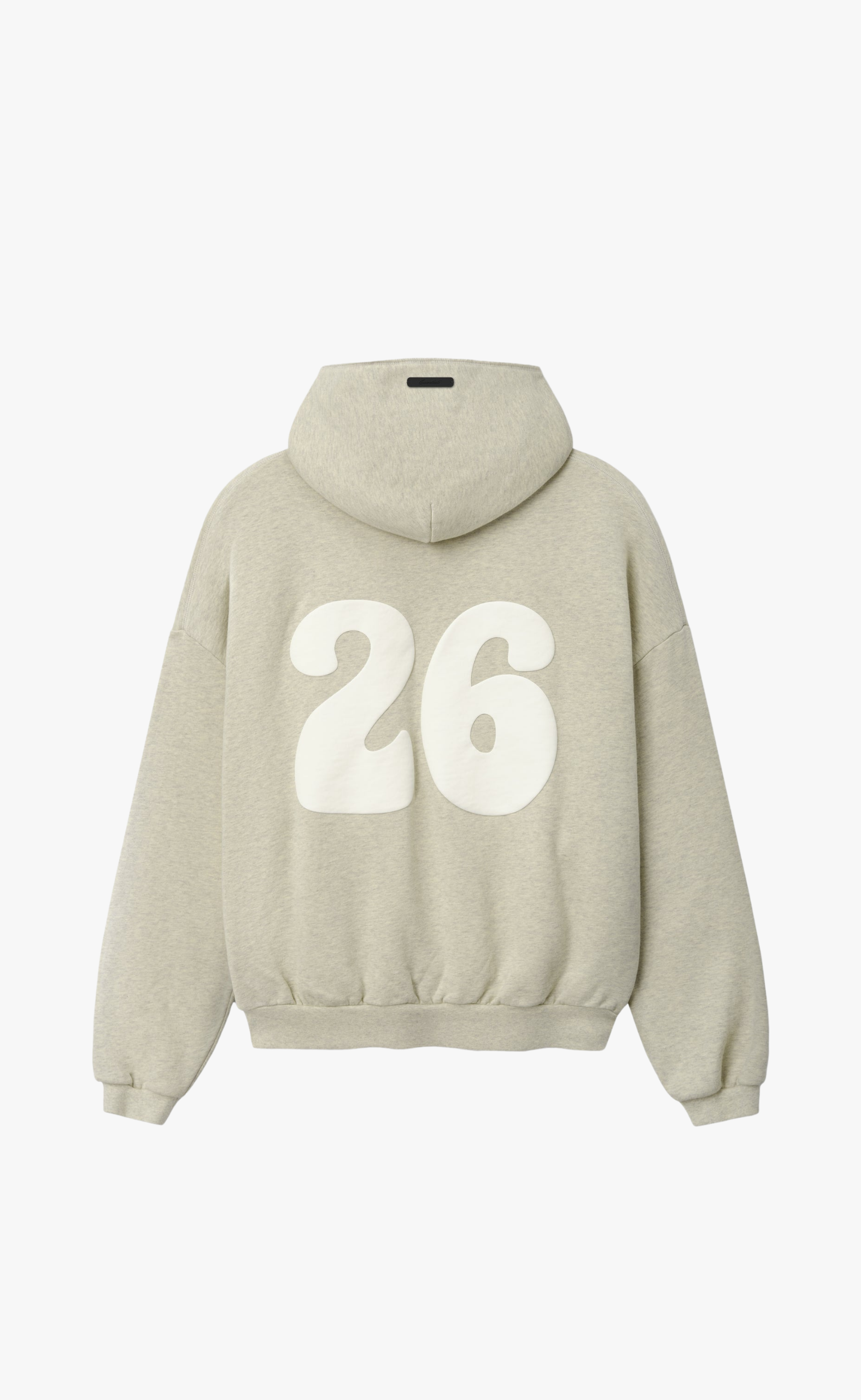 90S ZIP-UP WASHED VANILLA HEATHER HOODIE