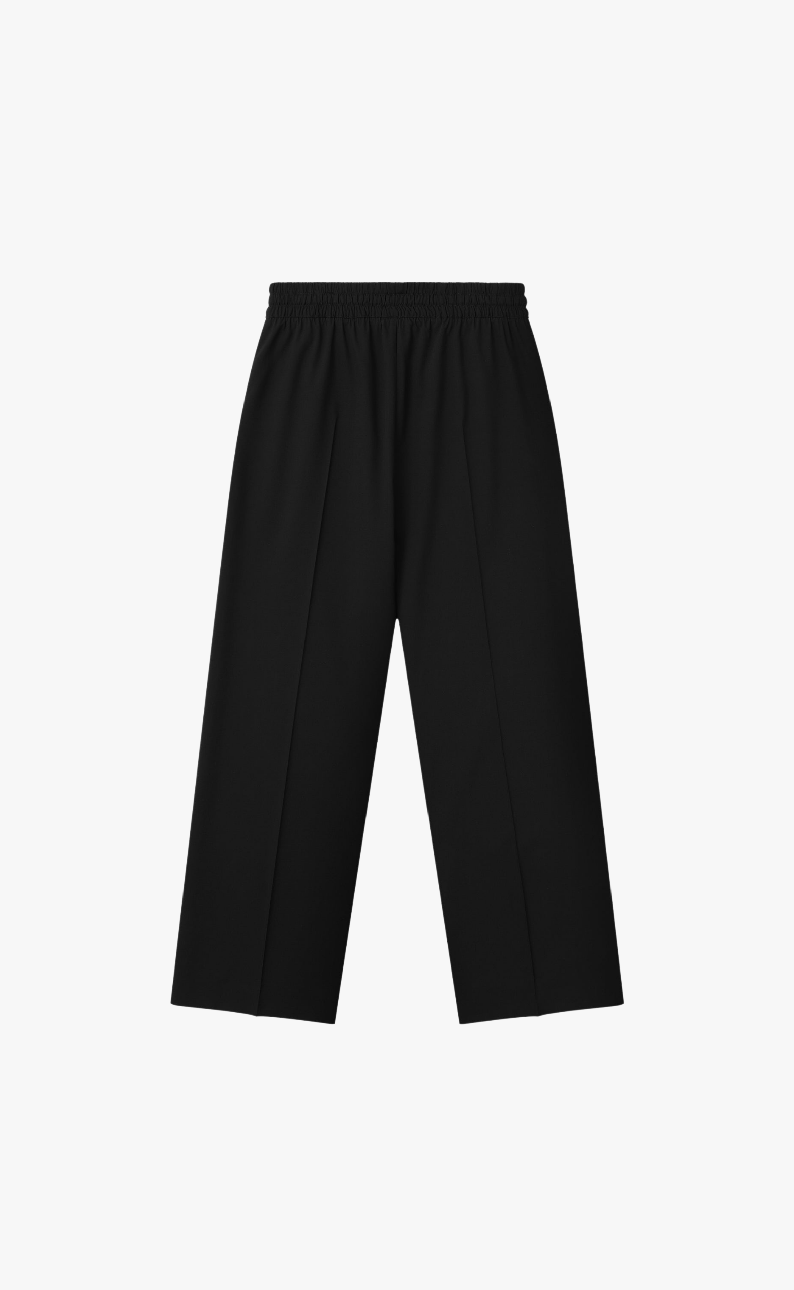 OXFORD WIDE LEG DRAWSTRING BLACK PANTS