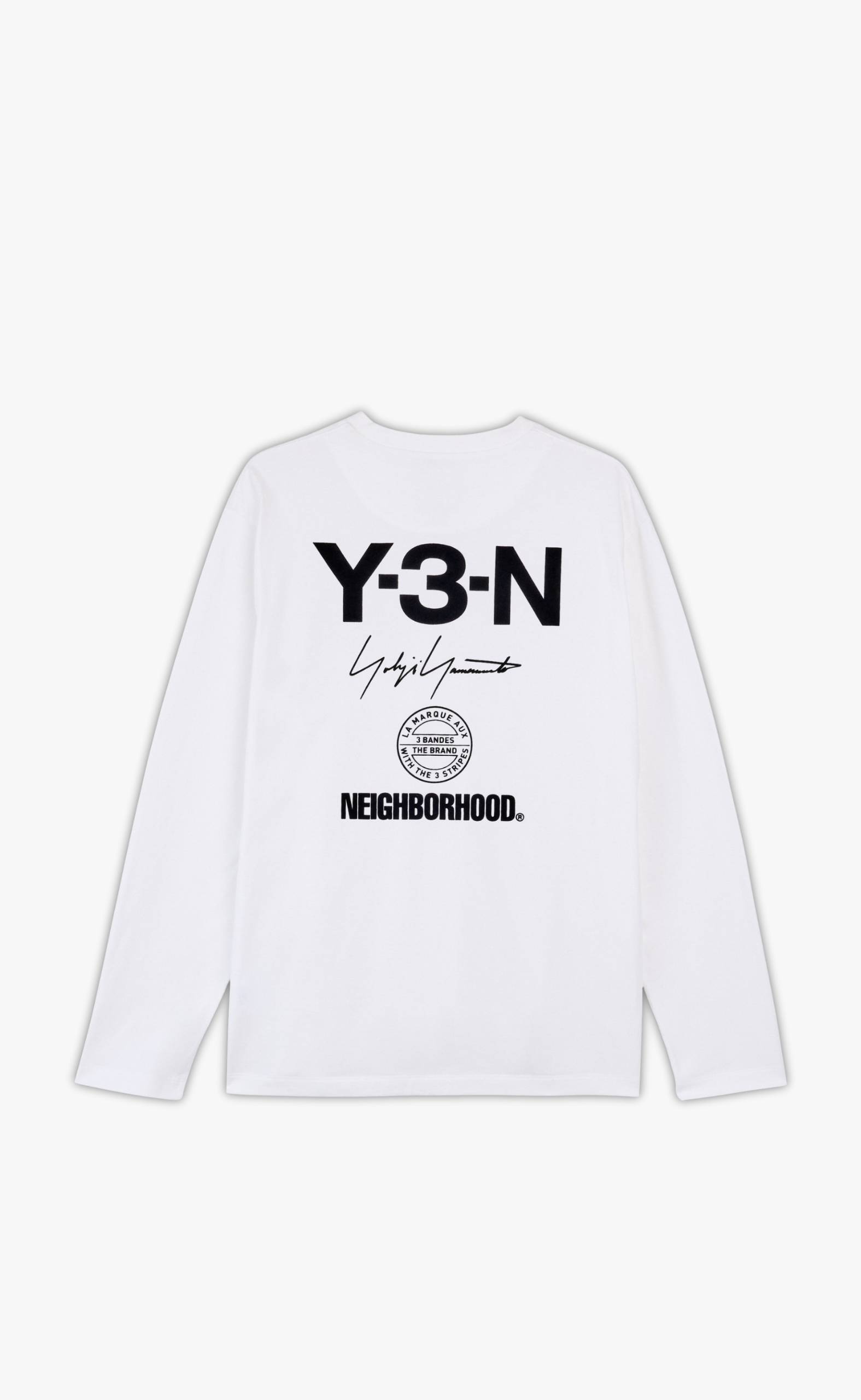 Y-3 NBHD LOGO WHITE LONGSLEEVE
