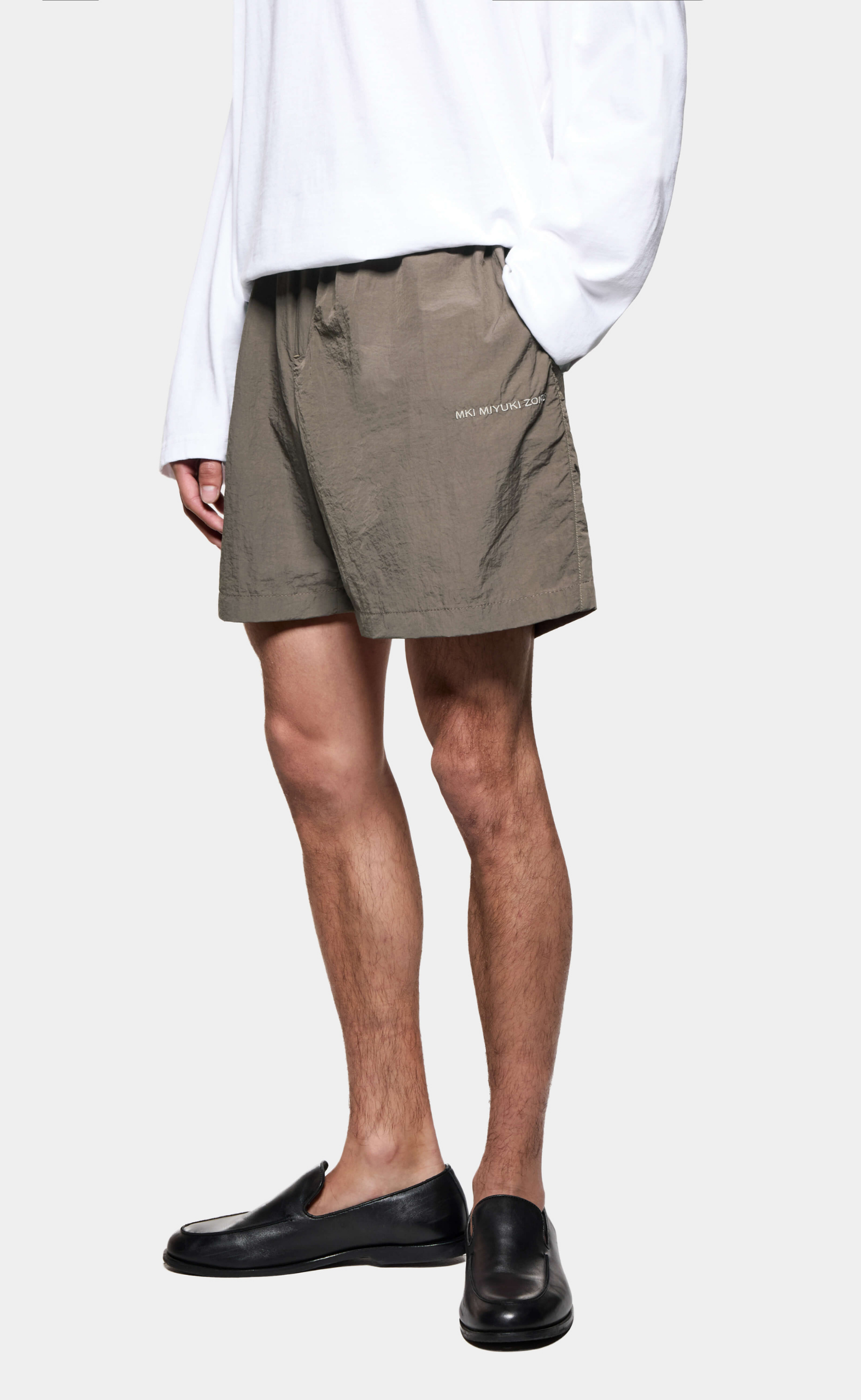 GARMENT DYE WIDE LEG DEEP KHAKI SHORTS