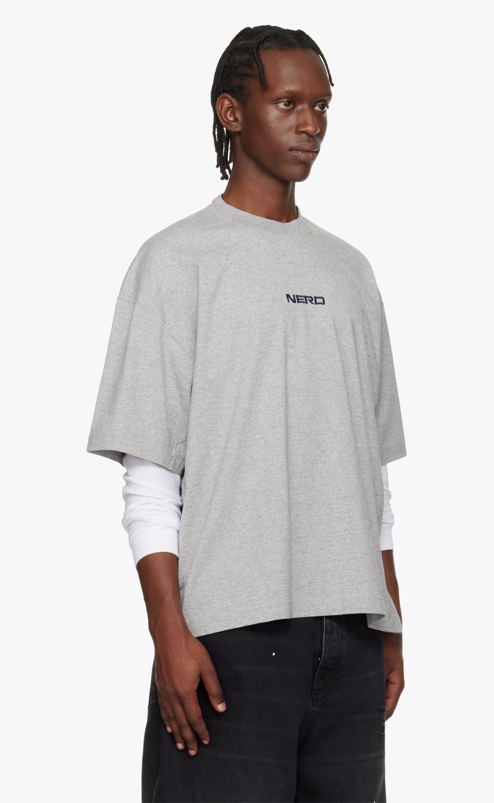 NERD GREY MELANGE T-SHIRT
