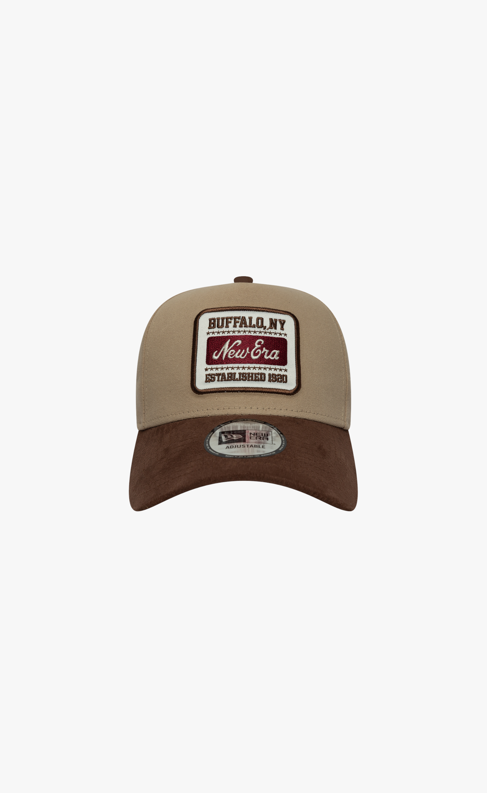 NEW ERA PATCH SUEDE E-FRAME CAMEL BROWN HAT