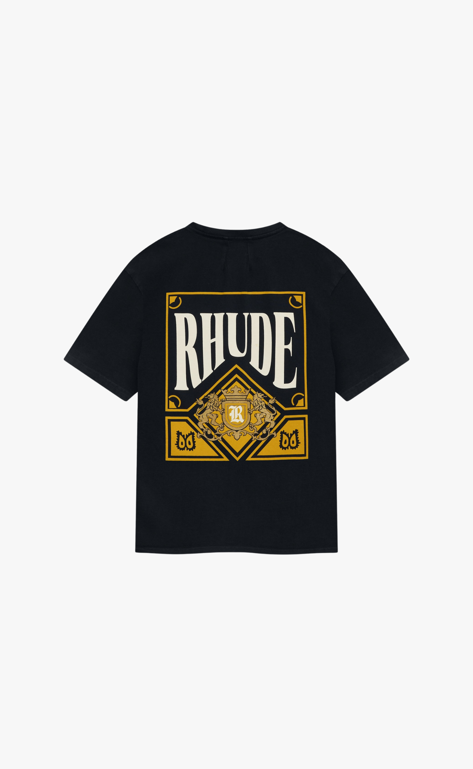 RHUDE PLAYING CARD VINTAGE BLACK T-SHIRT