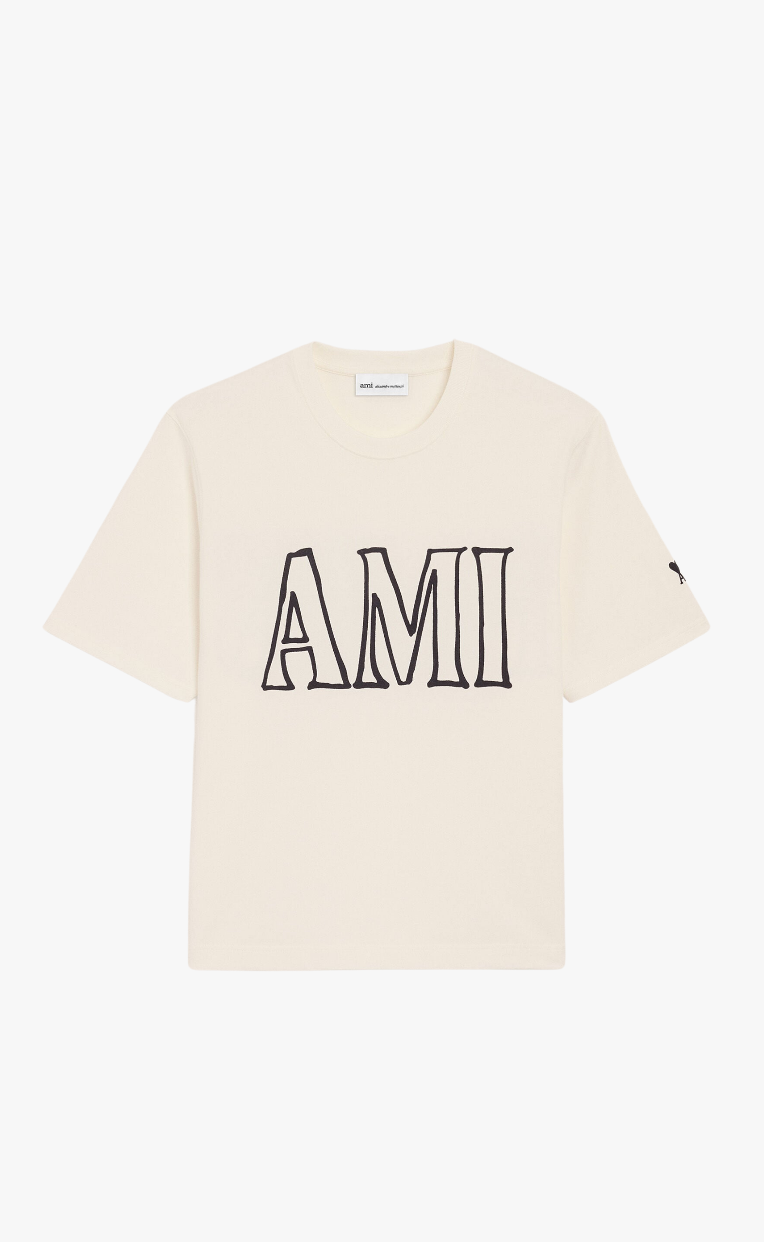AMI PARIS PRINT WHITE T-SHIRT