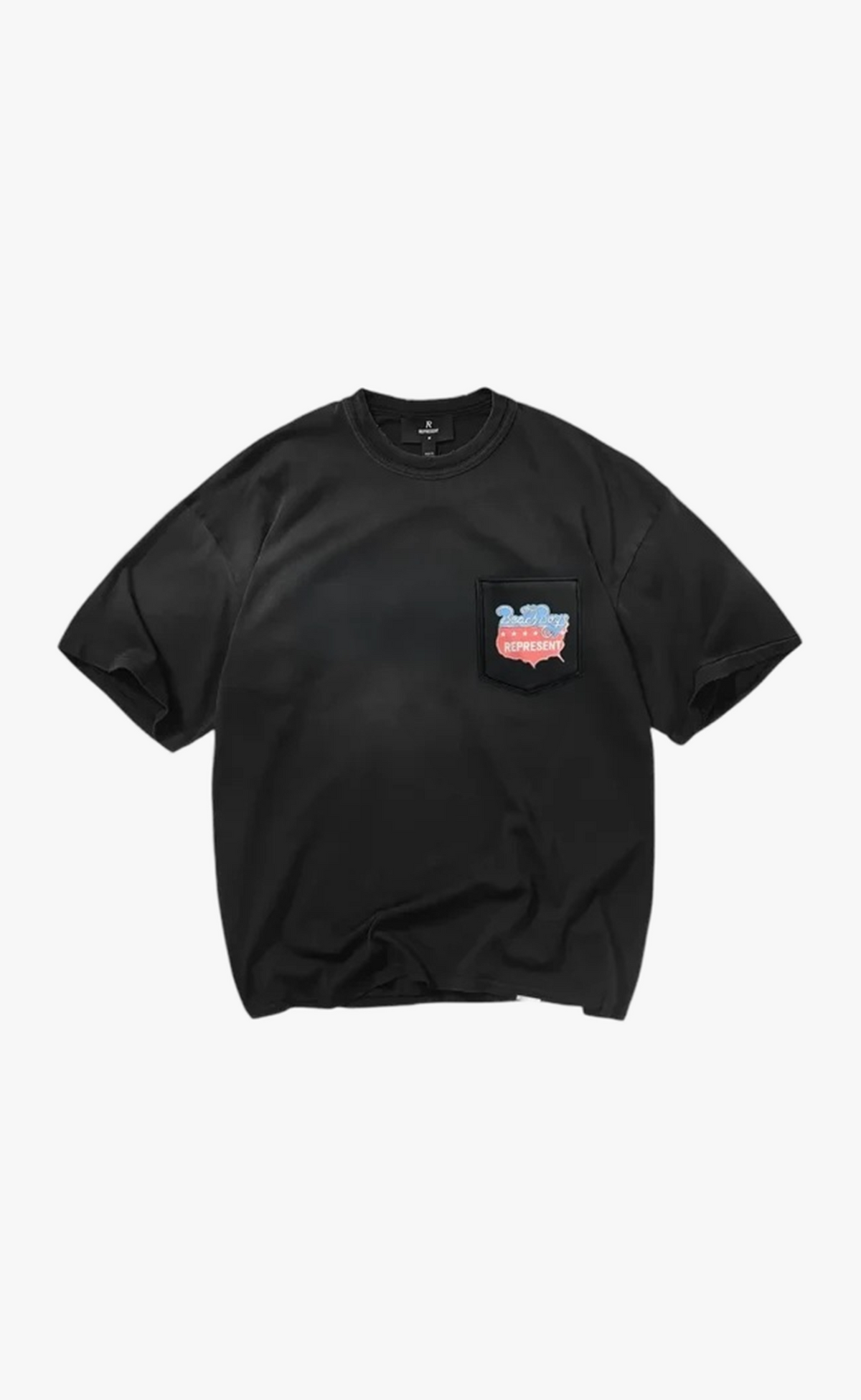 BEACH BOYS AMERICAS BAND STAINED BLACK T-SHIRT