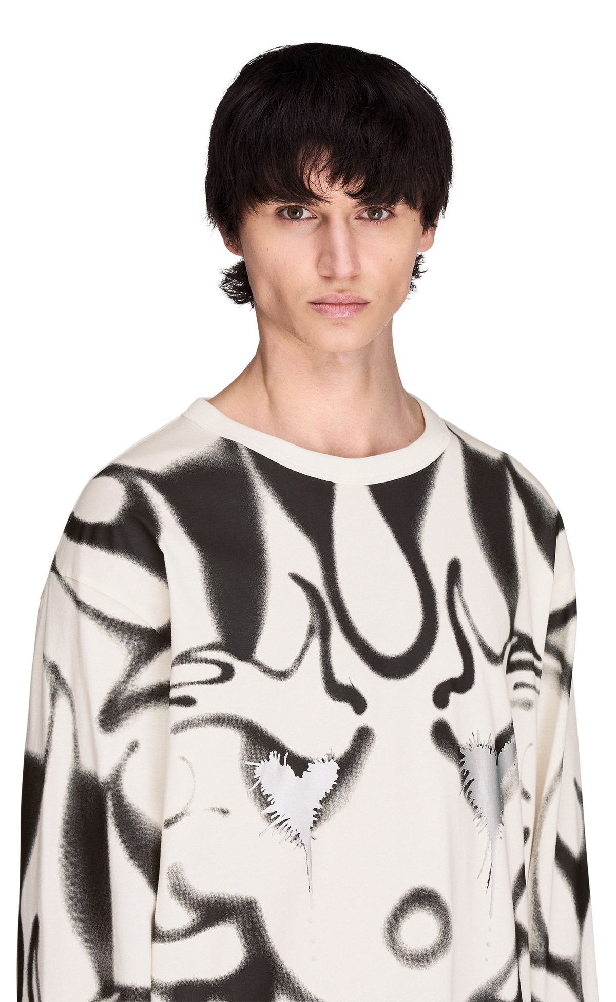 Y-3 CHITO YAKSHA GRAPHIC WHITE LONGSLEEVE