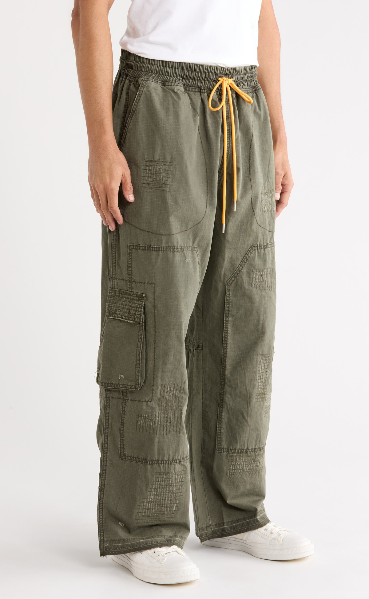 REPAIR CARGO WASHED OLIVE PANTS