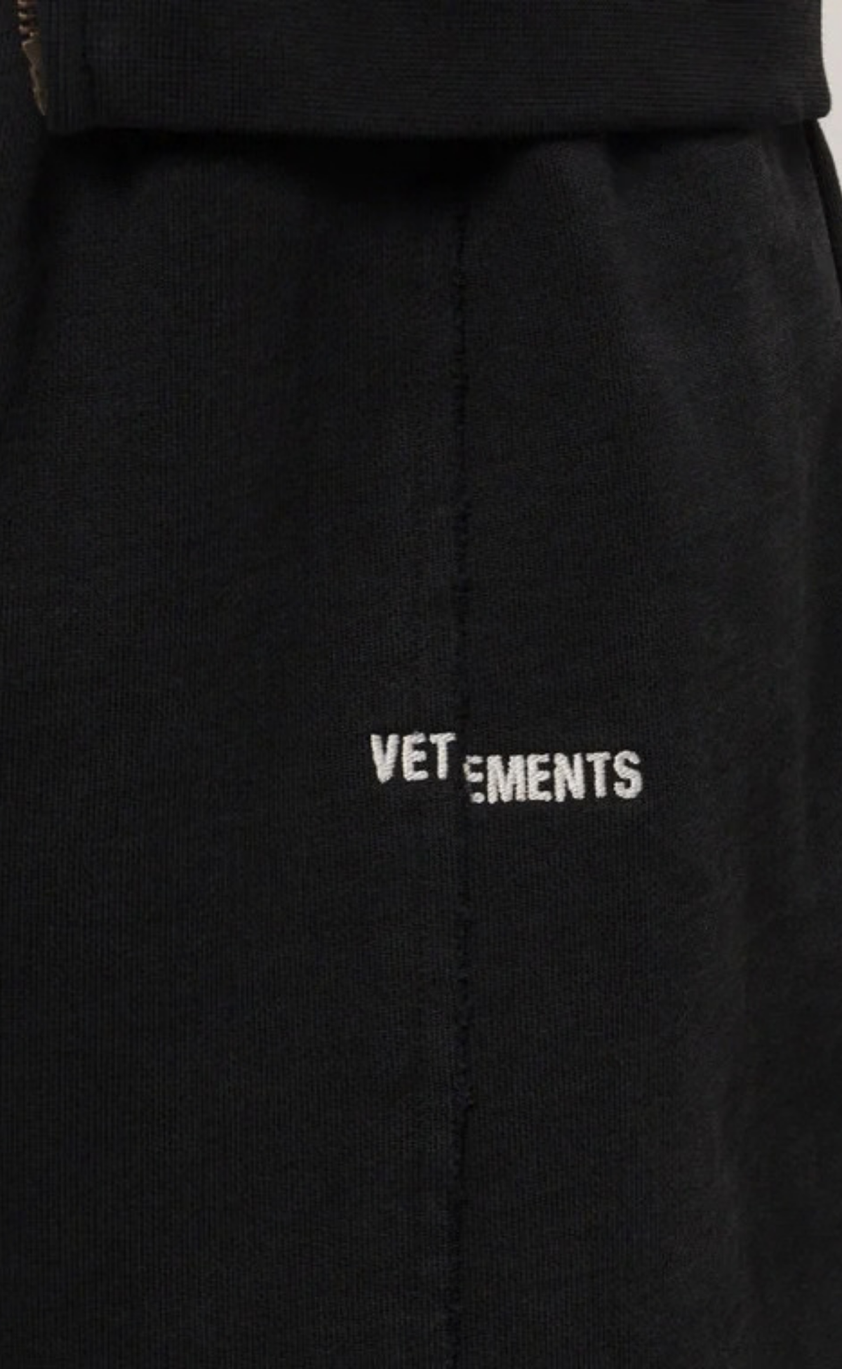 PINCHED CUT-UP WASHED BLACK SWEATPANTS