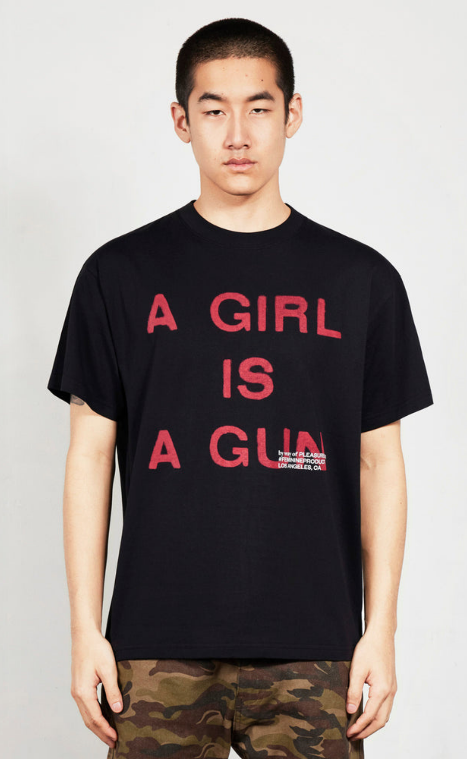 GIRL IS A GUN BLACK T-SHIRT