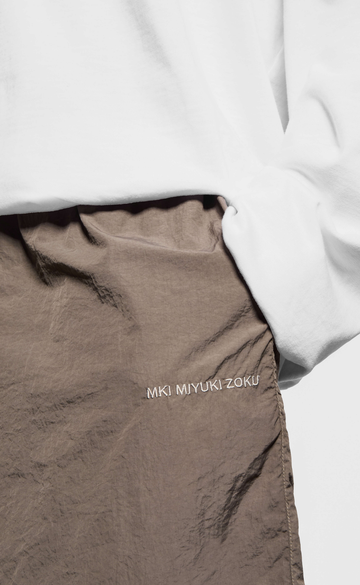 GARMENT DYE WIDE LEG DEEP KHAKI SHORTS