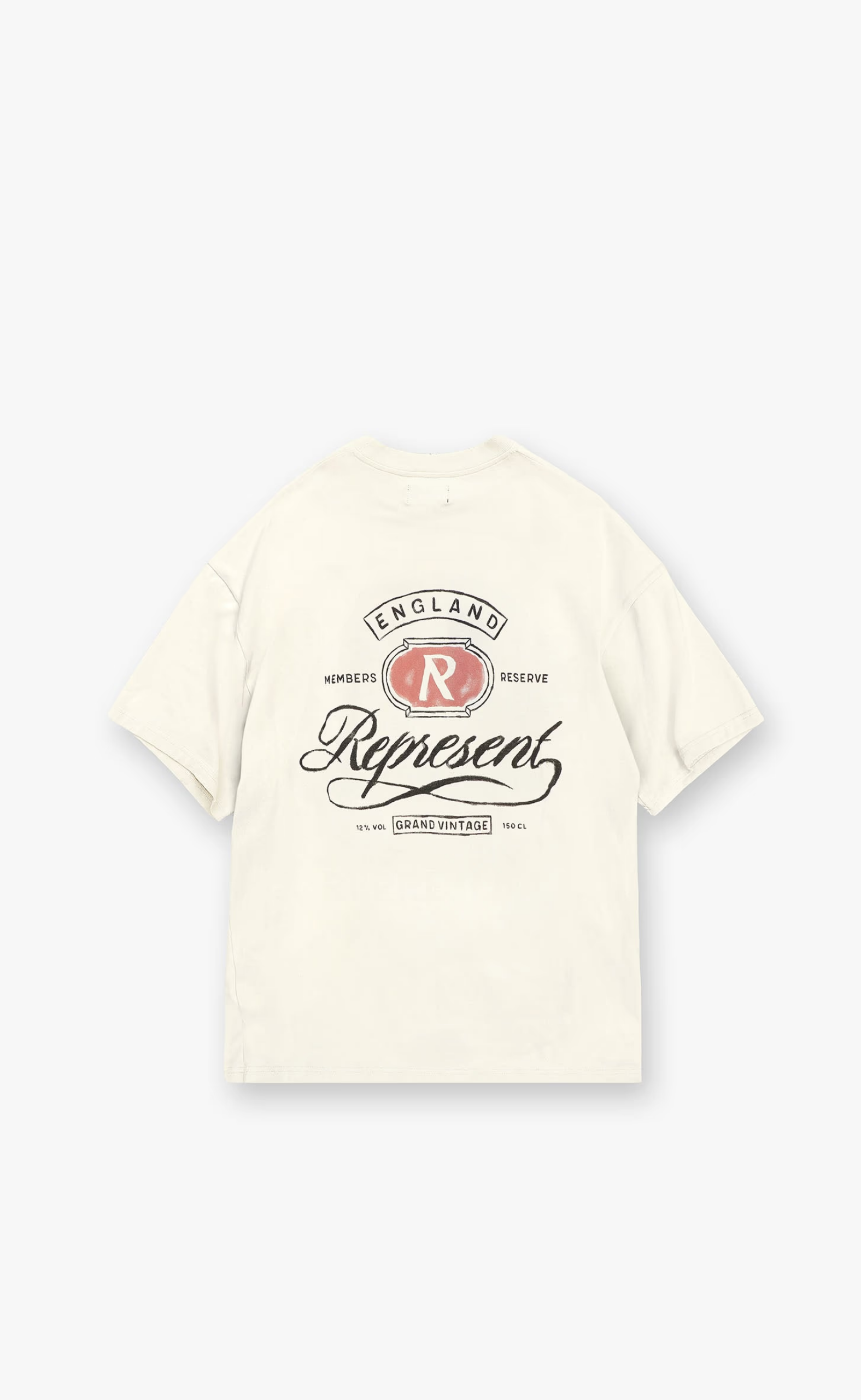 GRAND VINTAGE HAND DRAWN AGED WHITE T-SHIRT