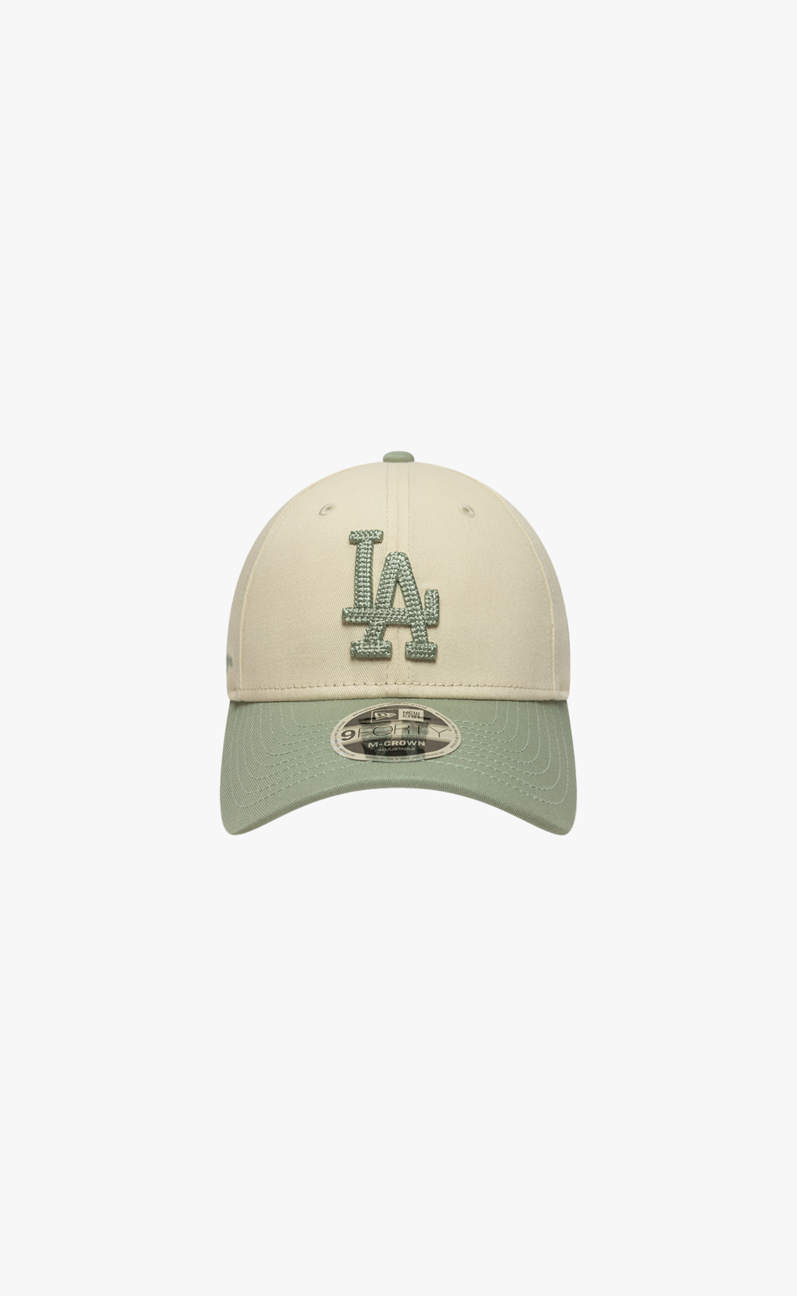 LOS ANGELES DODGERS SIDE SCRIPT 9FORTY CREAM LT.GREEN HAT
