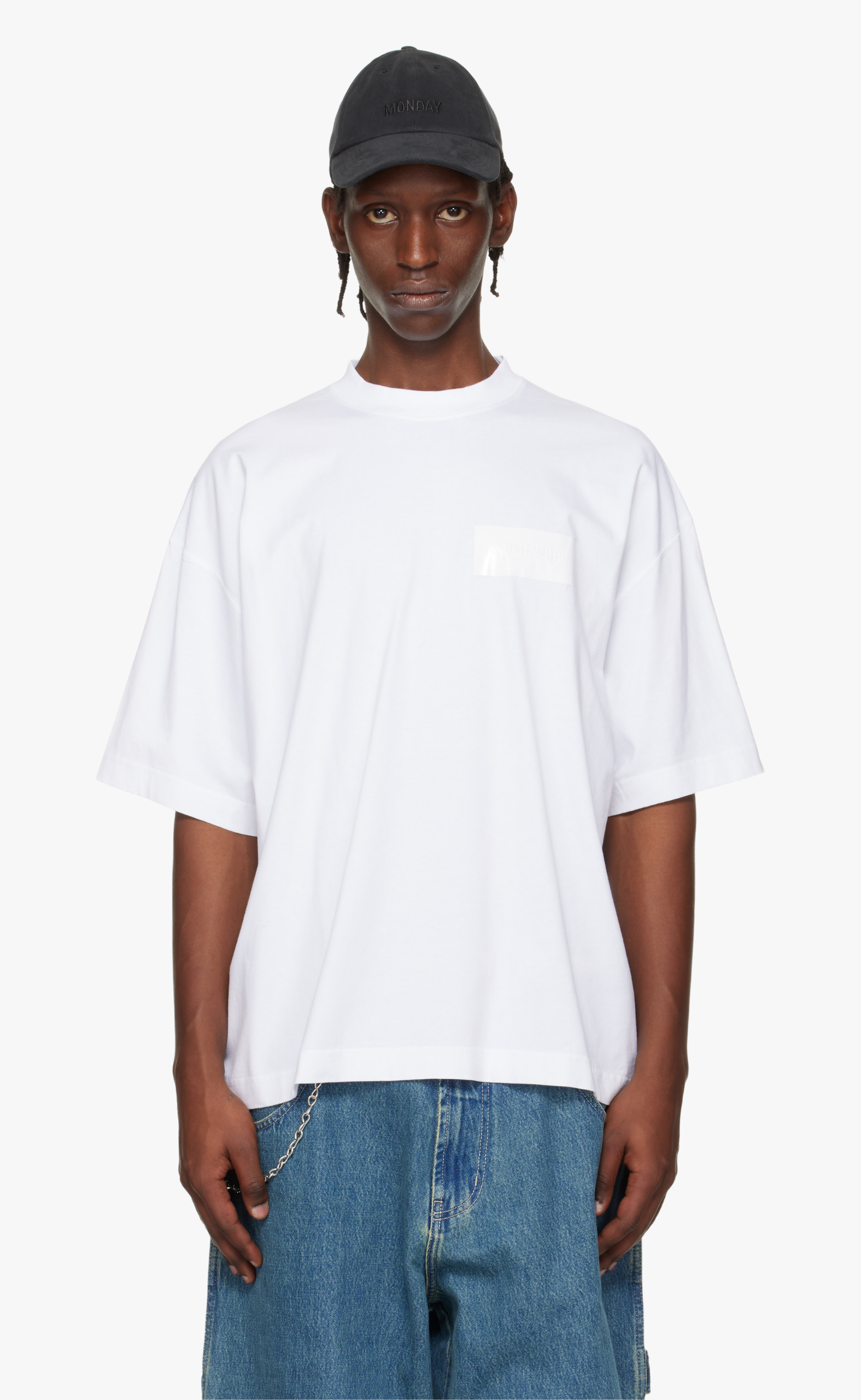 TAPED LOGO WHITE T-SHIRT