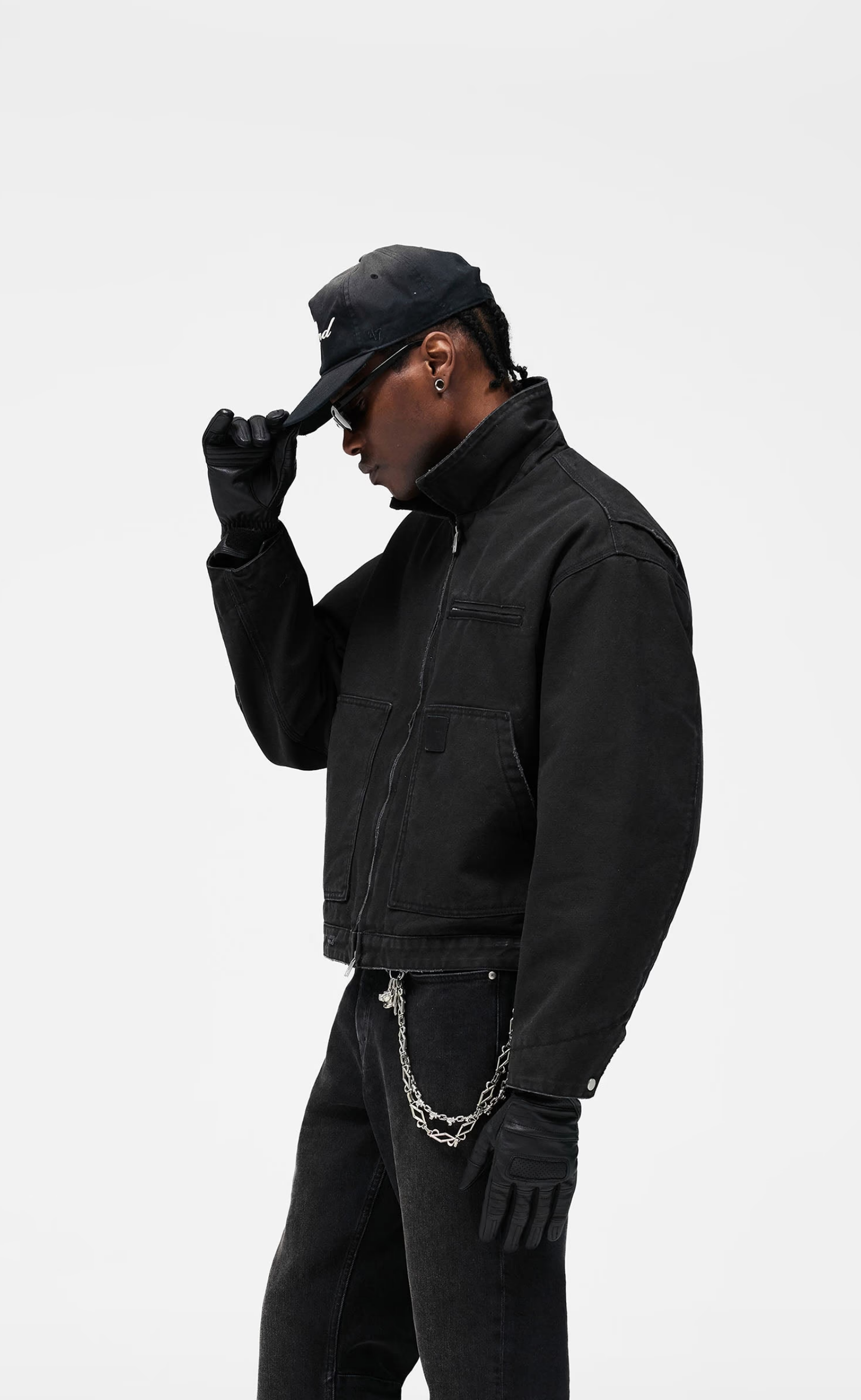 WORKER WASHED BLACK JACKET