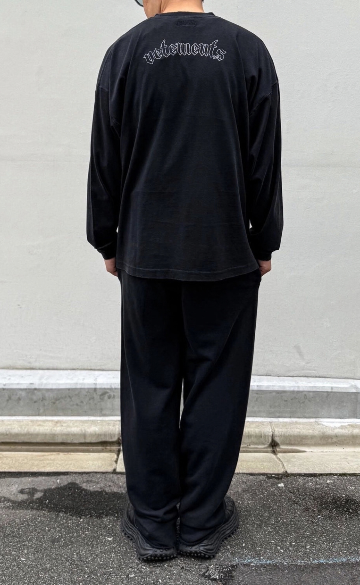 VETEMENTSXMOTORHEAD FLAG WASHED BLACK LONGSLEEVE