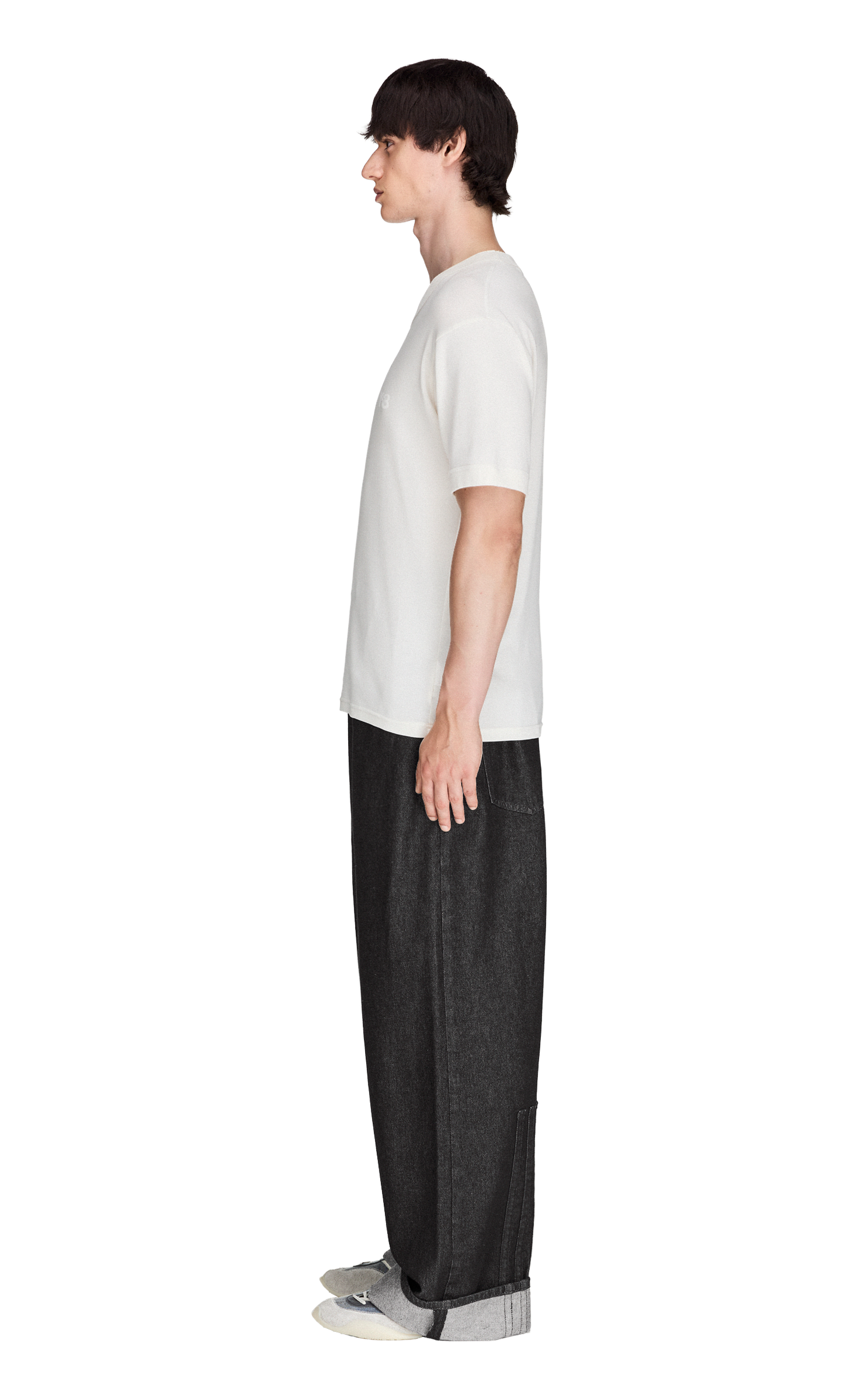 Y-3 DENIM BLACK PANTS