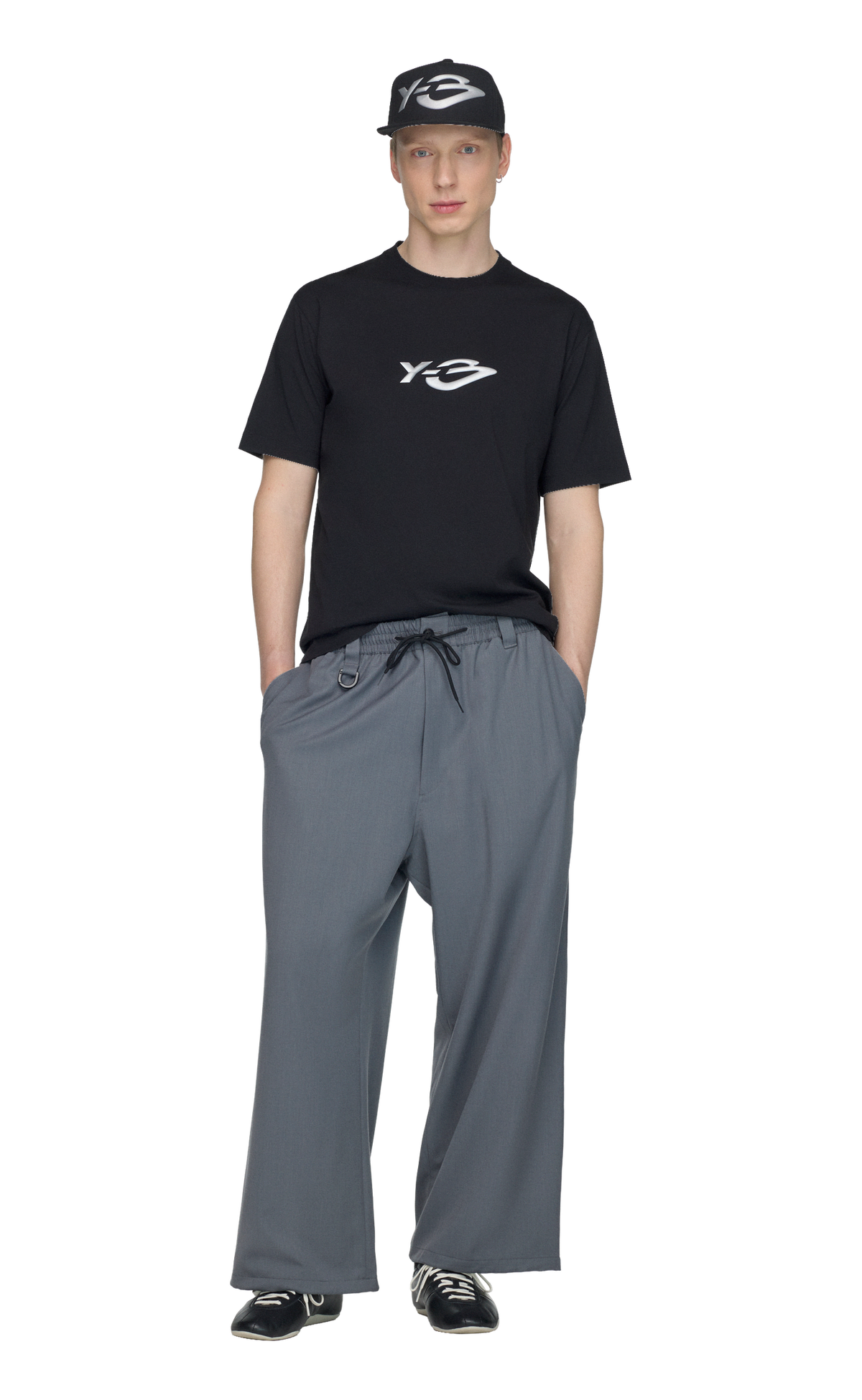 Y-3 LIQUID LOGO BLACK T-SHIRT