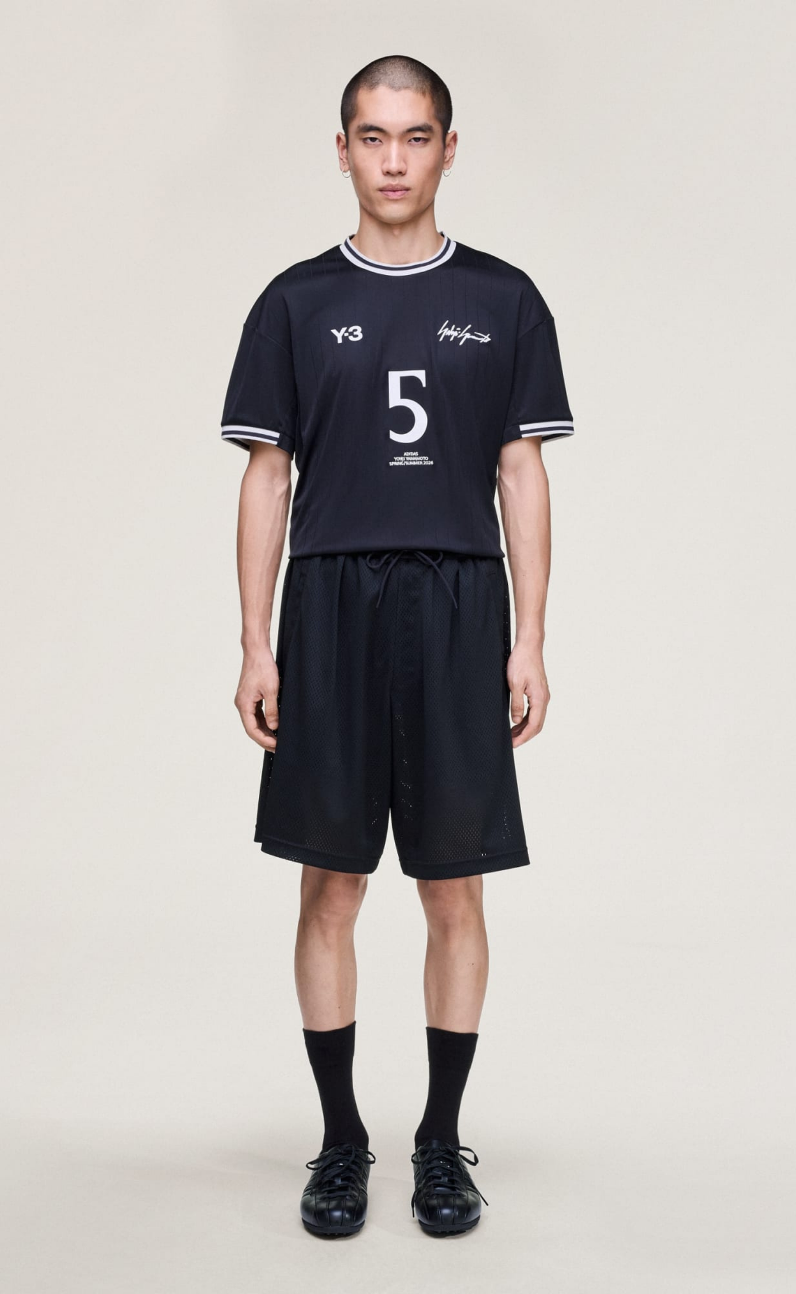 Y-3 MESH BLACK SHORTS