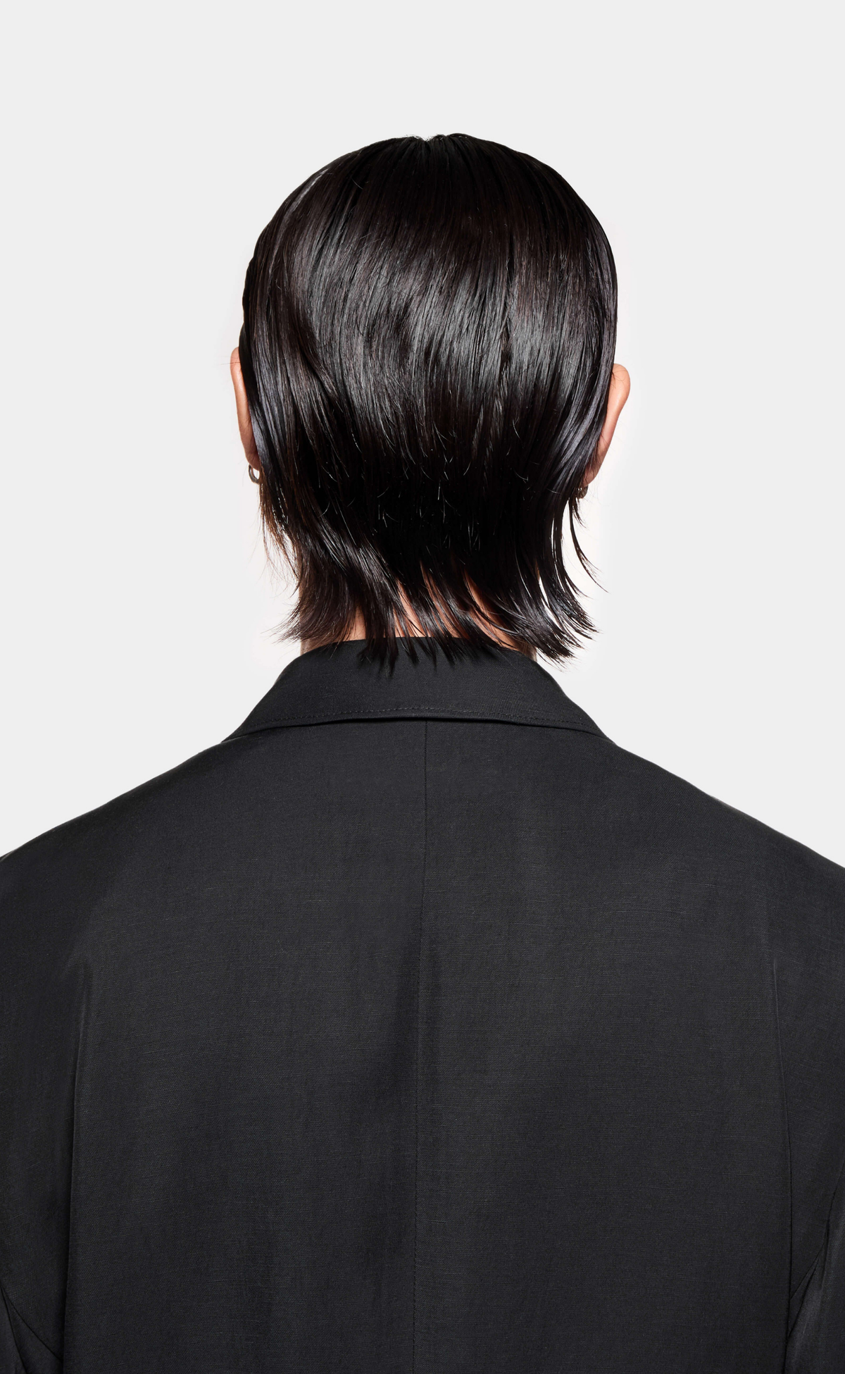 DOUBLE BREASTED SUIT BLACK JACKET