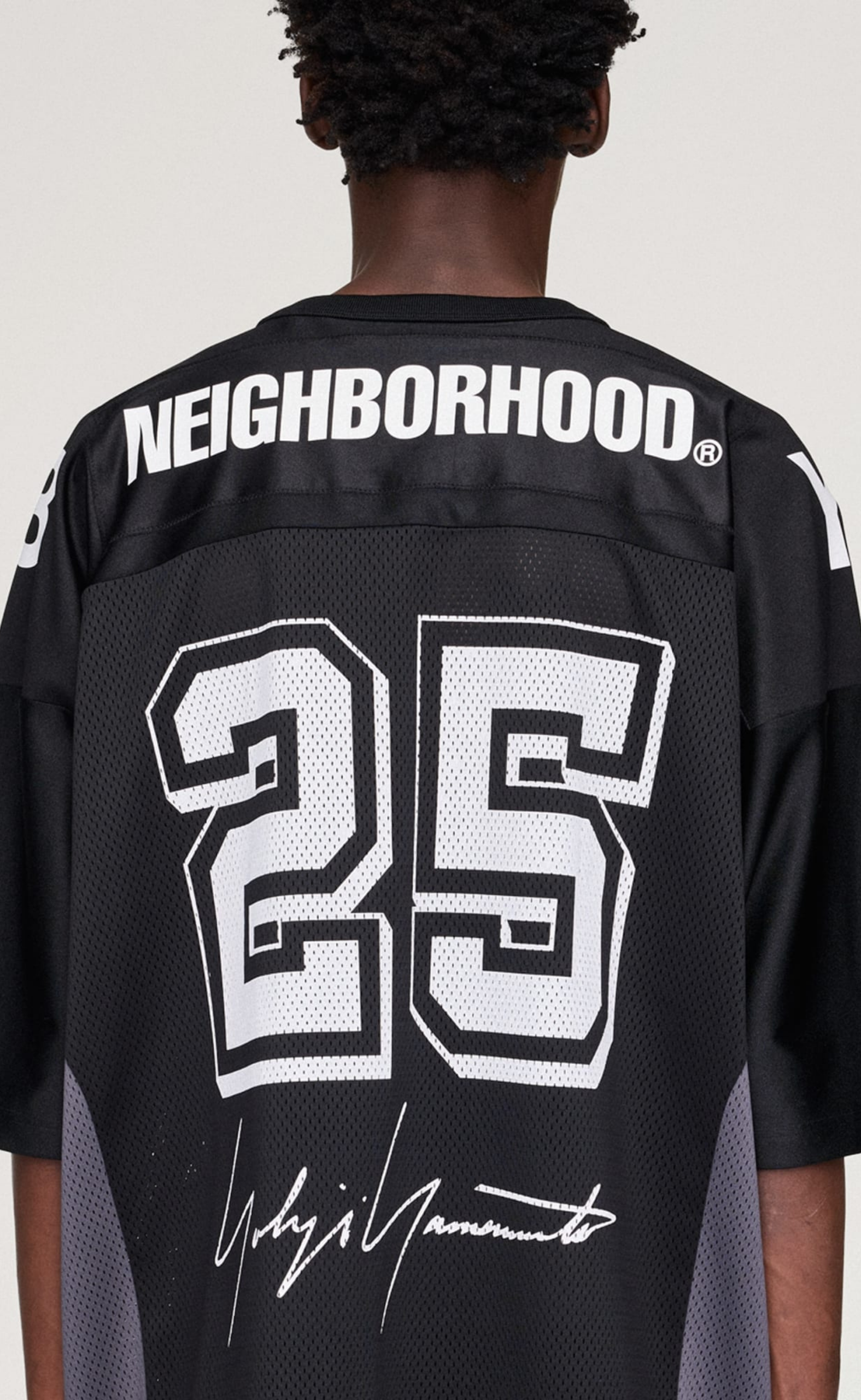 Y-3 NBHD FOOTBALL JERSEY BLACK T-SHIRT