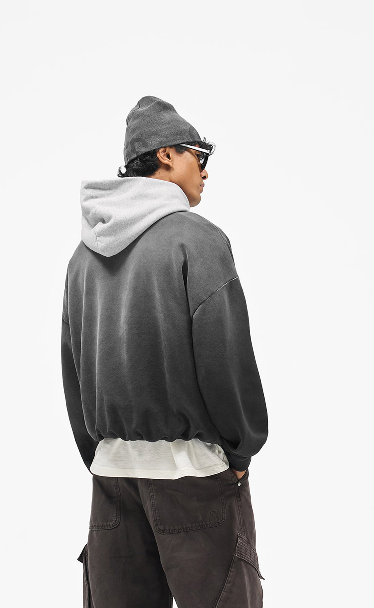 OWNERS CONTRAST VINTAGE BLACK HOODIE