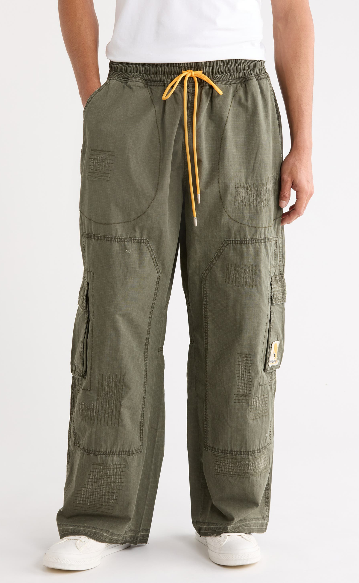 REPAIR CARGO WASHED OLIVE PANTS