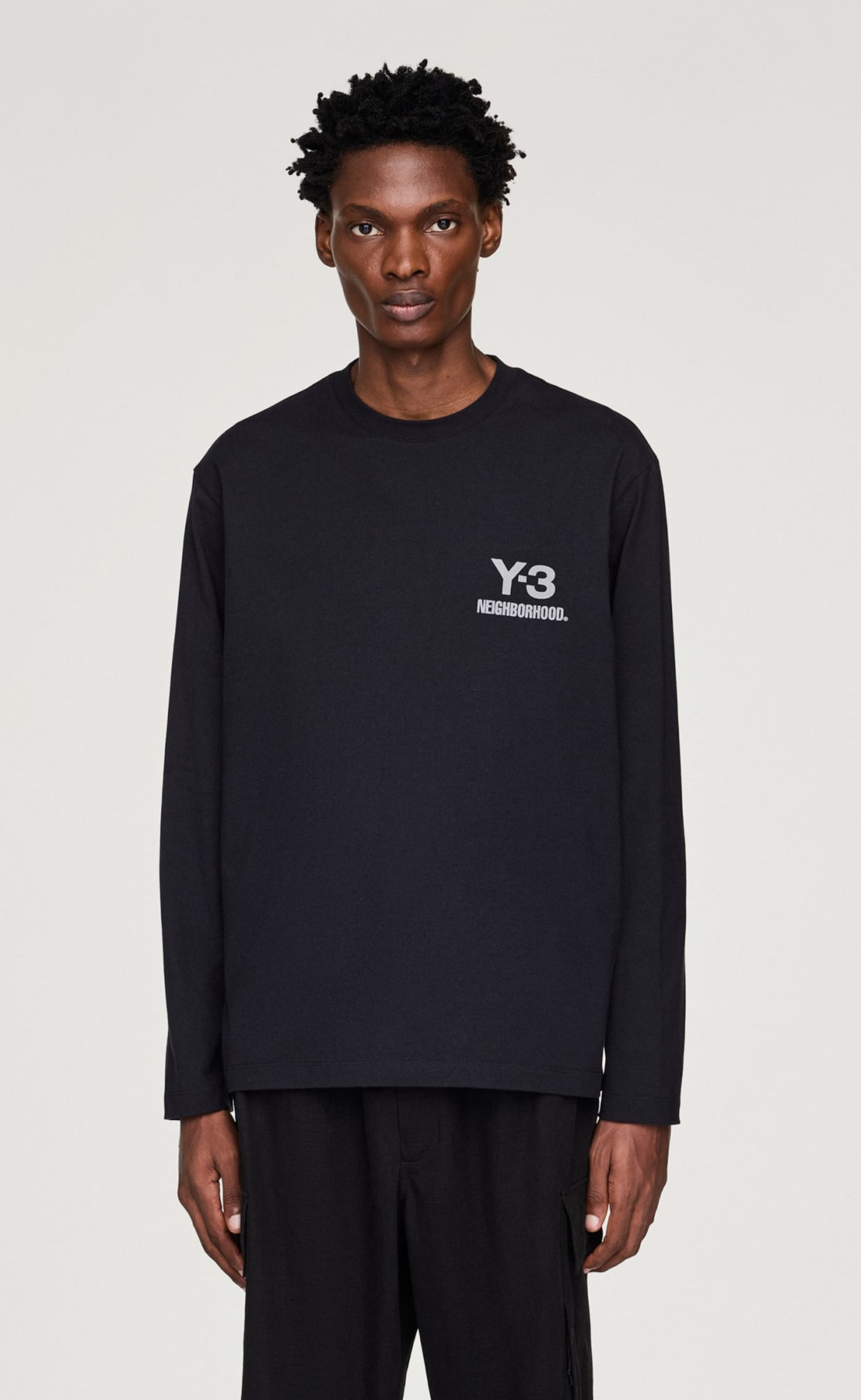 Y-3 NBHD LOGO BLACK LONGSLEEVE
