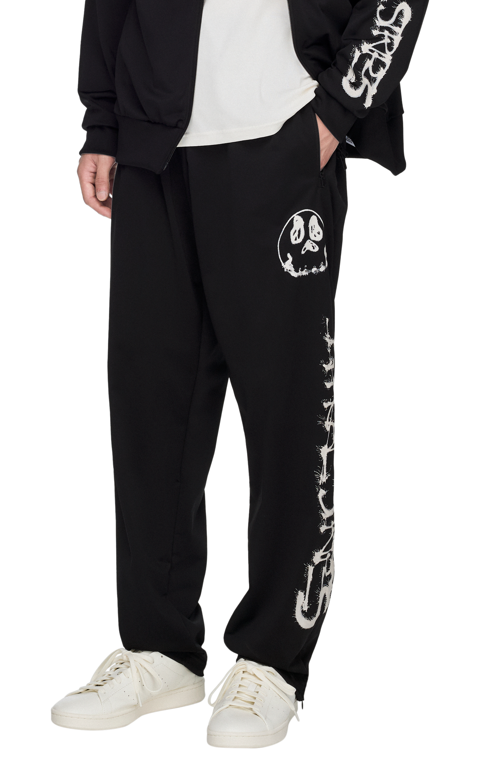 Y-3 CHITO GRAPHIC TRACK BLACK PANTS