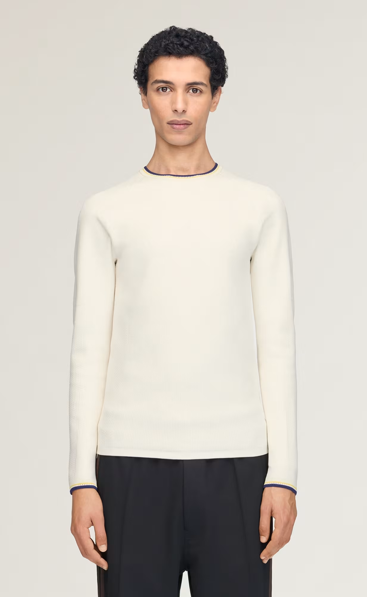 WB Y-3 KNIT BASE TOP WHITE LONGSLEEVE