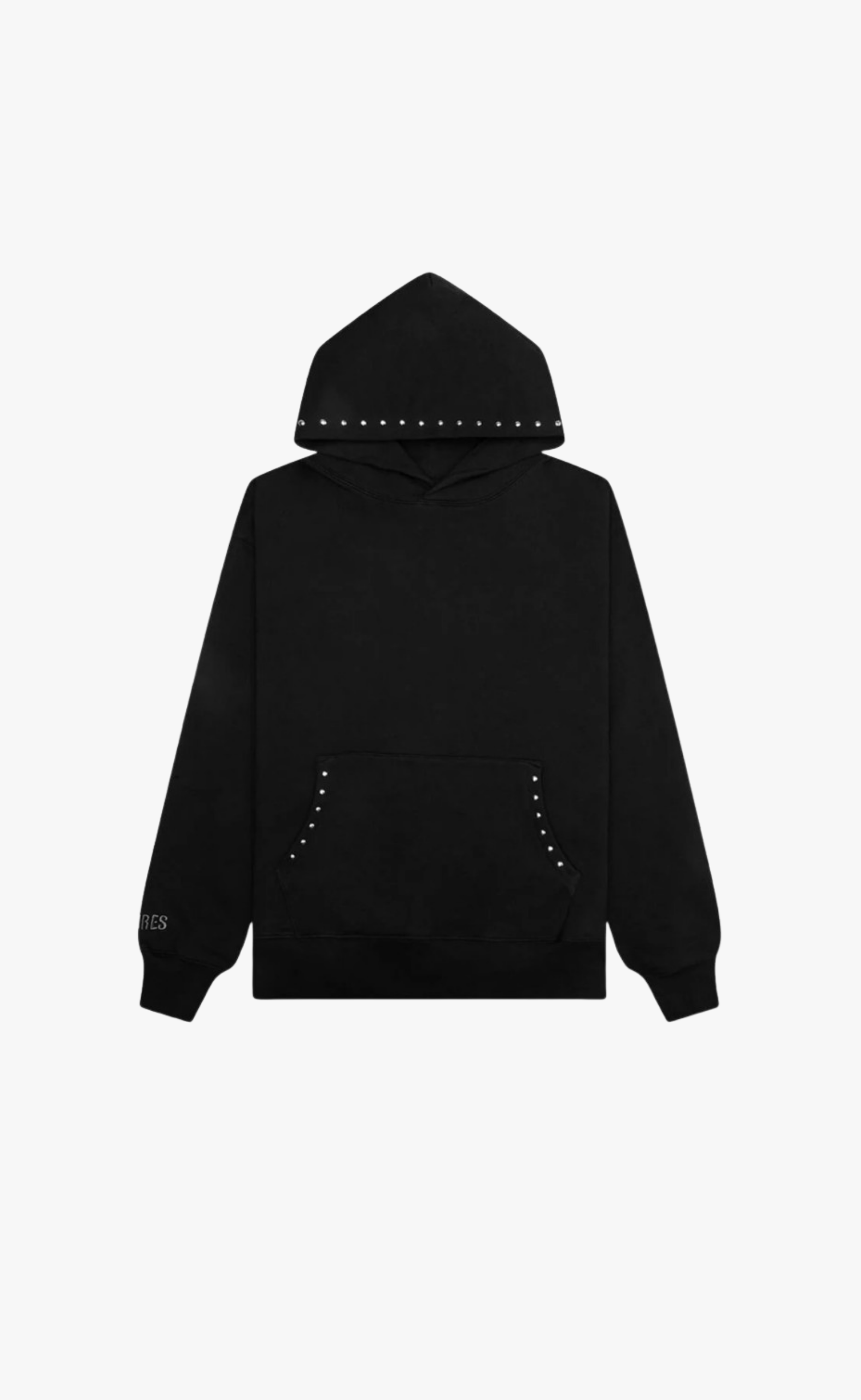 LUCKY STUDDED BLACK HOODIE