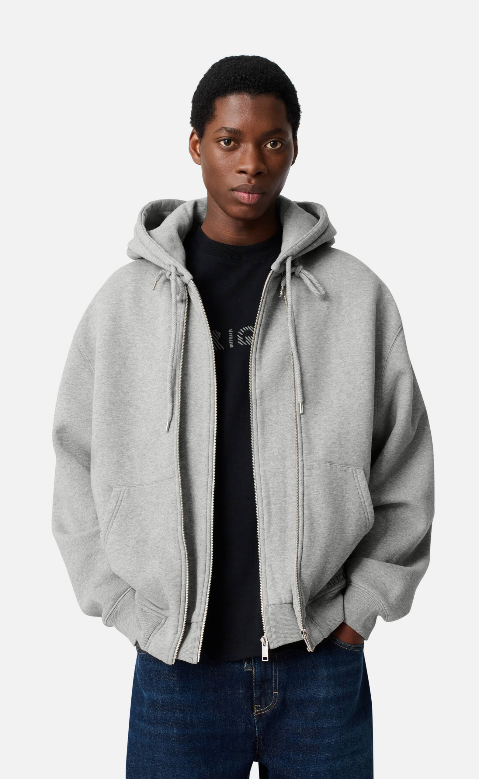 TREY GREY MELANGE HOODIE