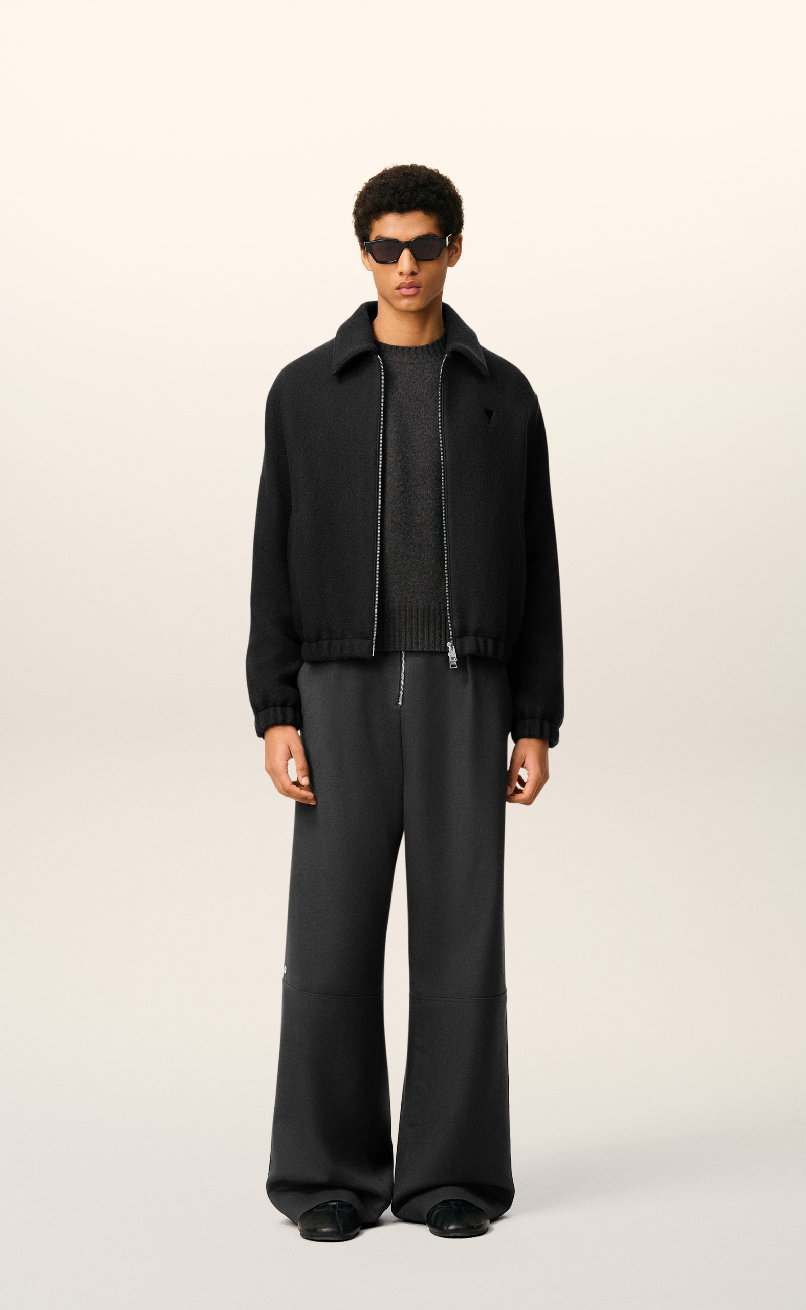 AMI DE COEUR PADDED ZIPPED ANTHRACITE JACKET