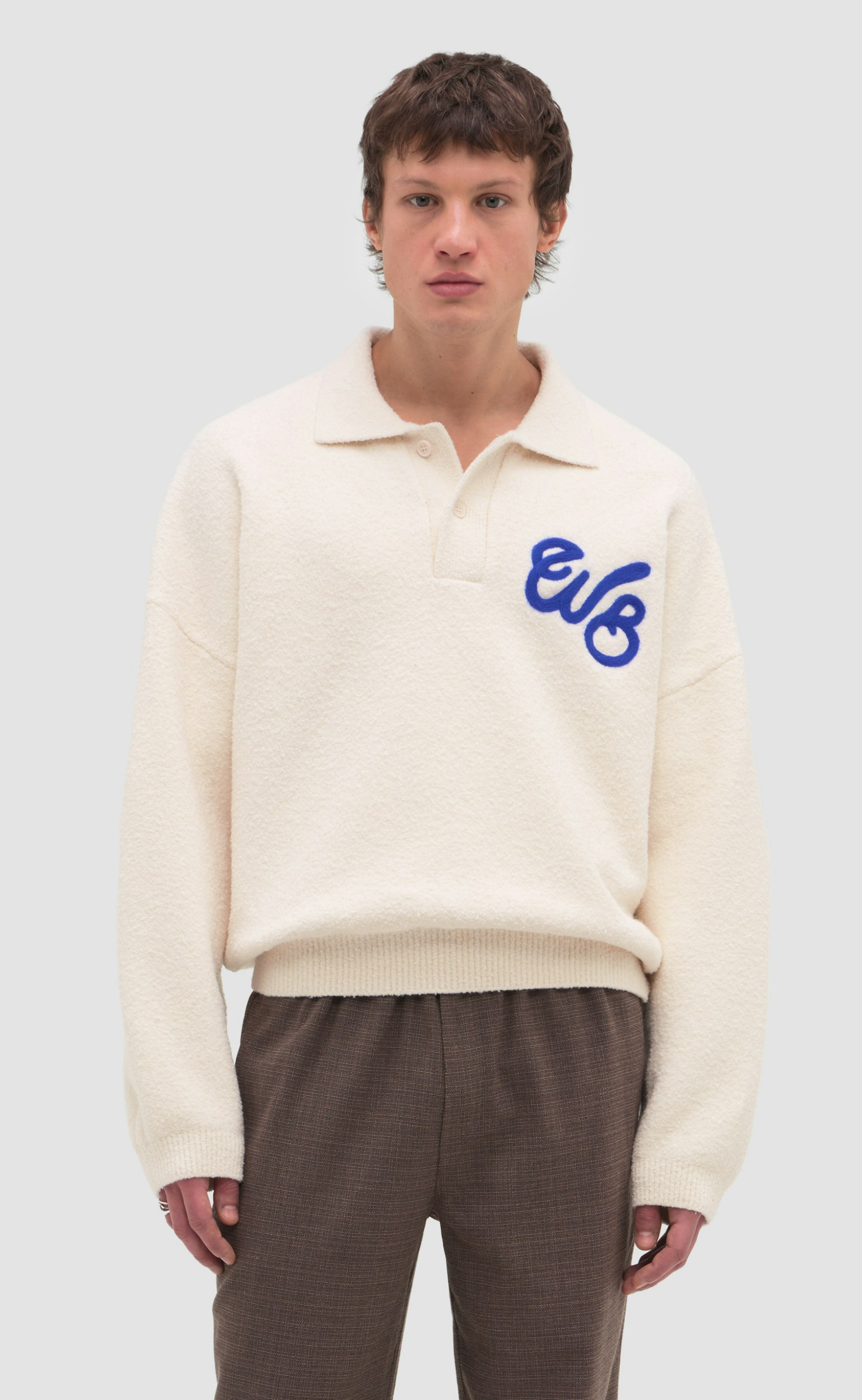 LEV V2 POLO GARDENIA SWEATER
