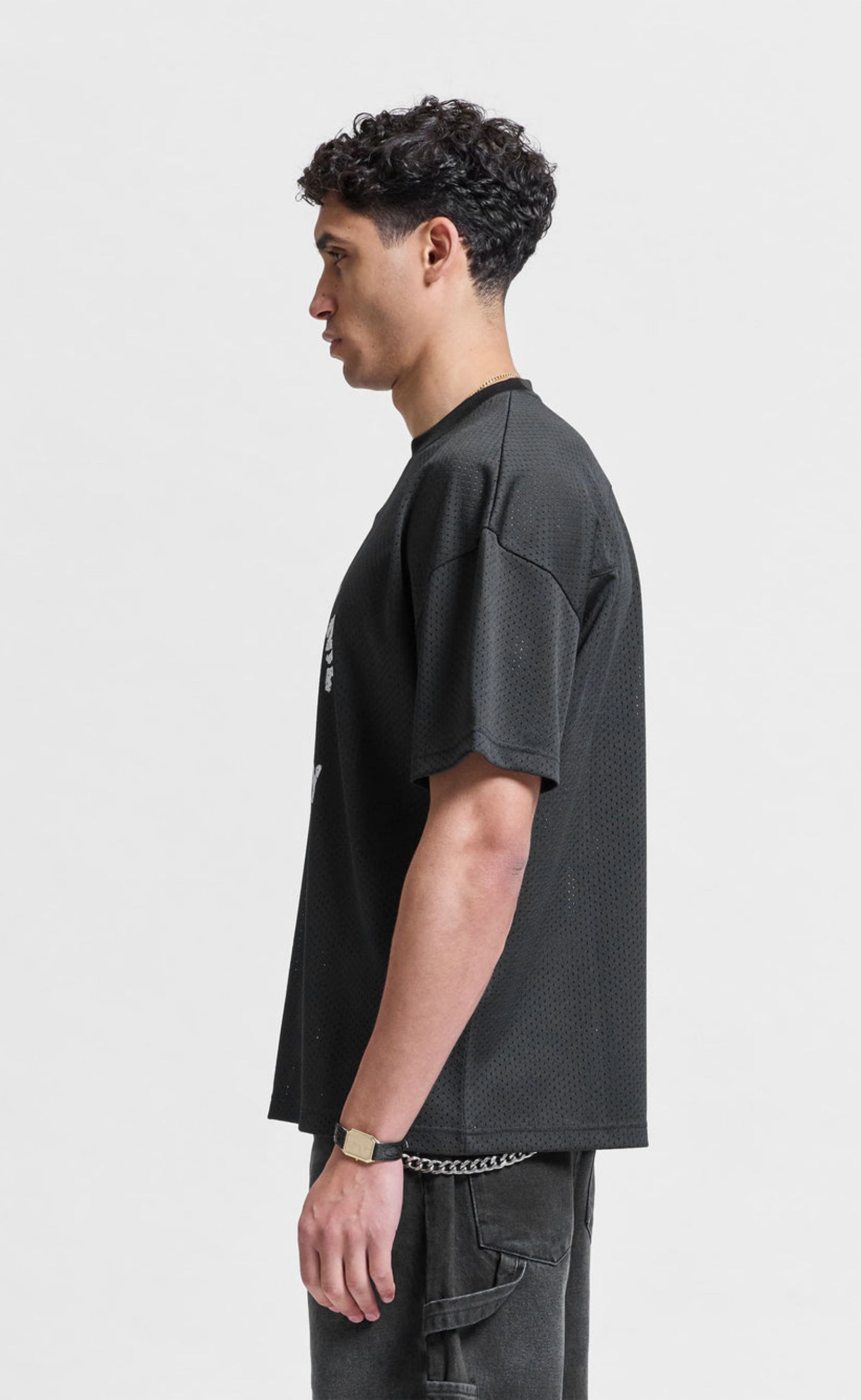 NOTRE DAME MESH BLACK T-SHIRT